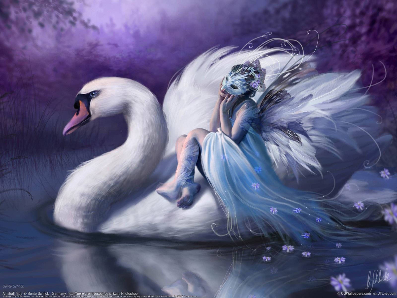 Beautiful Fairy And Swan