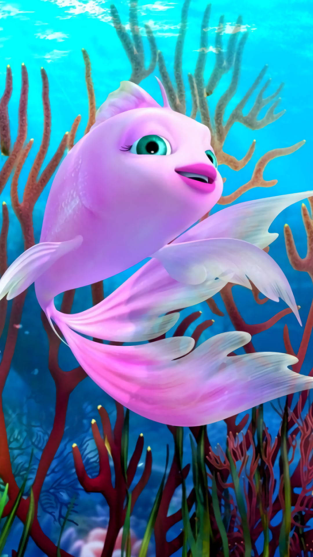 Lexica - An iphone wallpaper of fish underwater in the ocean