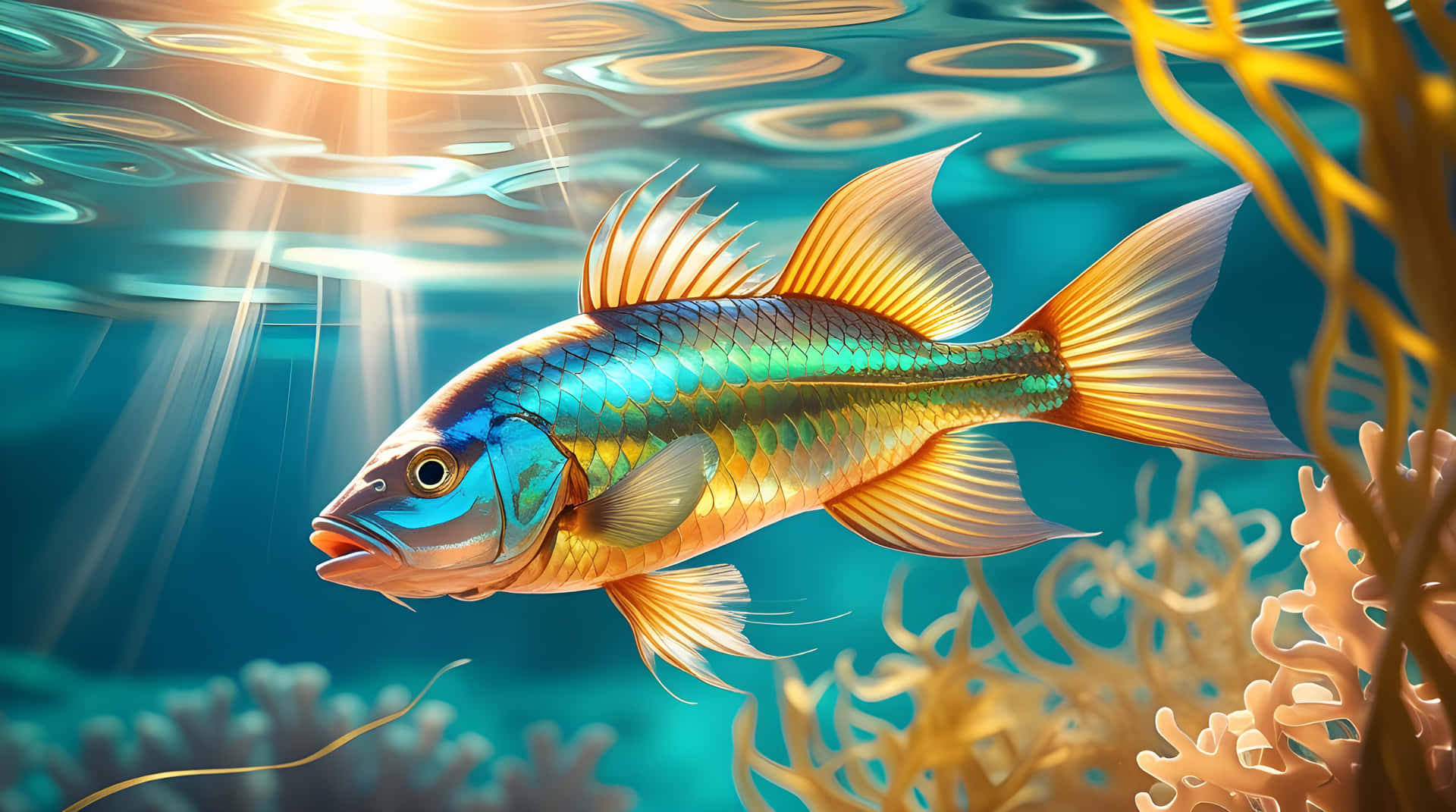 Beautiful Fish In The Sea Wallpaper