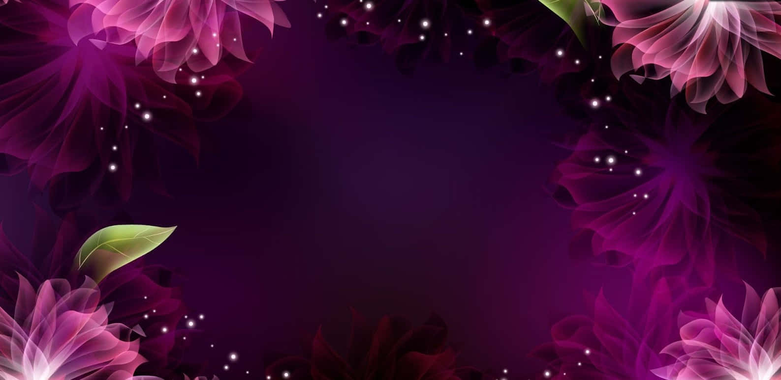 Purple Flowers On A Dark Background