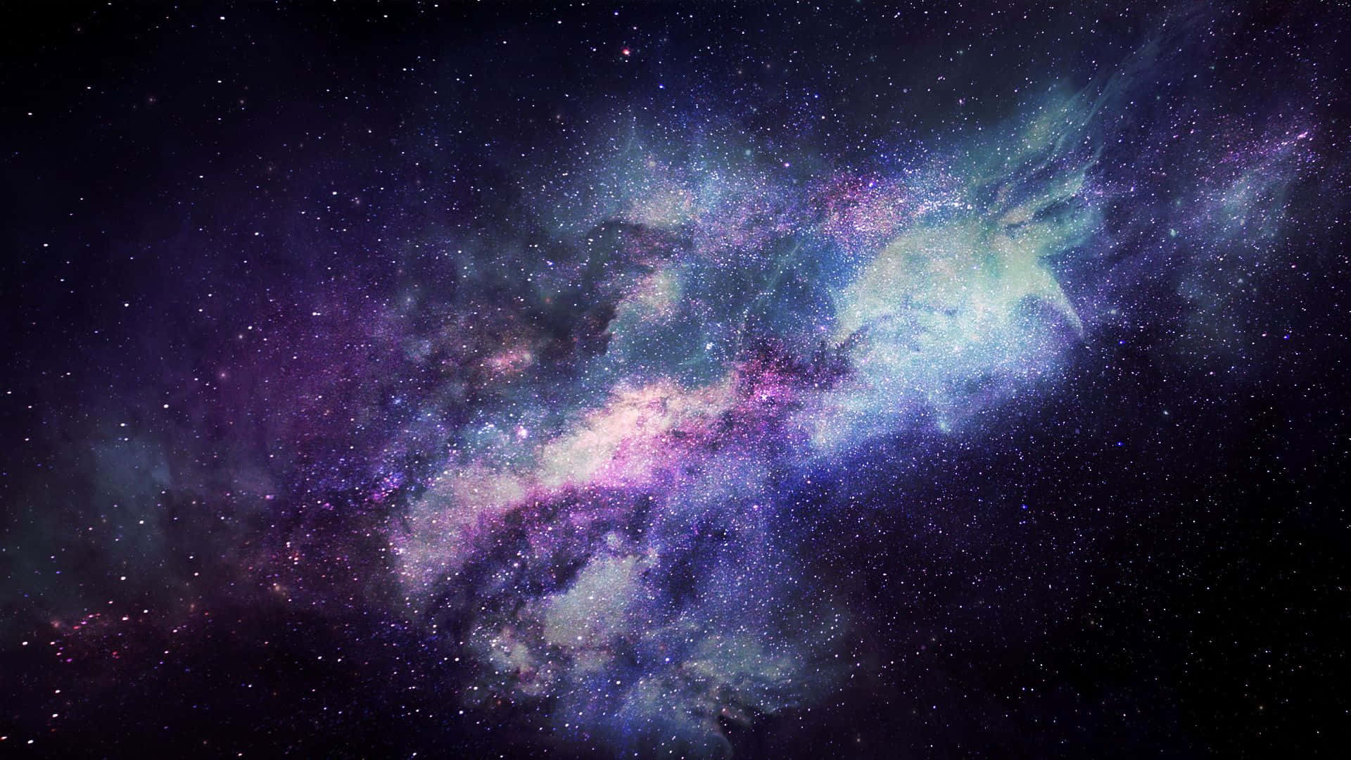 Hermosagalaxia Con Nubes De Nebulosa Borrosas. Fondo de pantalla
