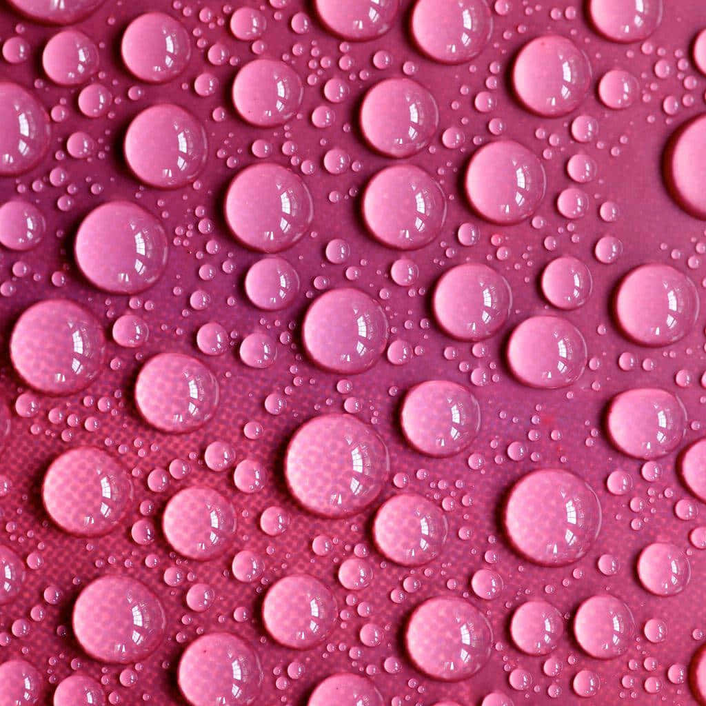 Vanddråber på et pink baggrund Wallpaper
