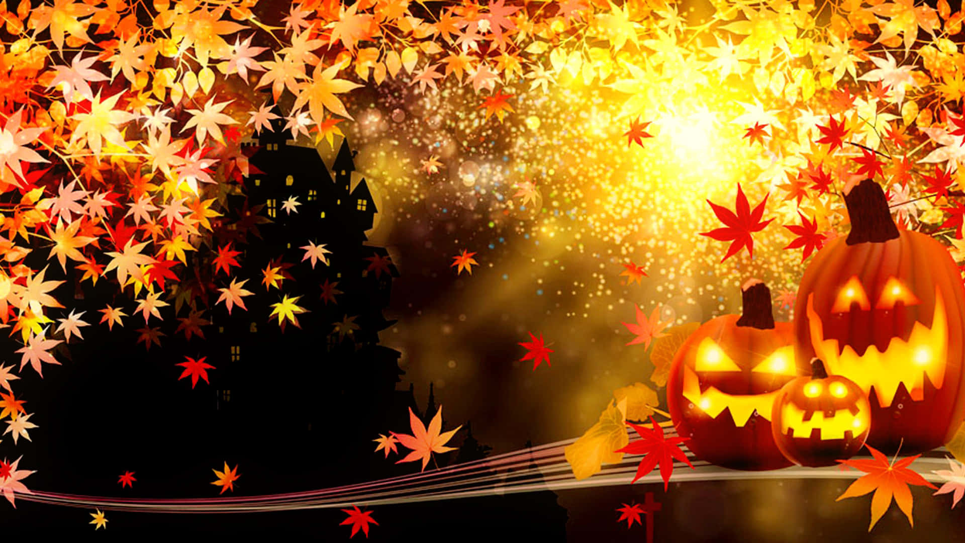 Få dig klar til en smuk skummel Halloween i år! Wallpaper