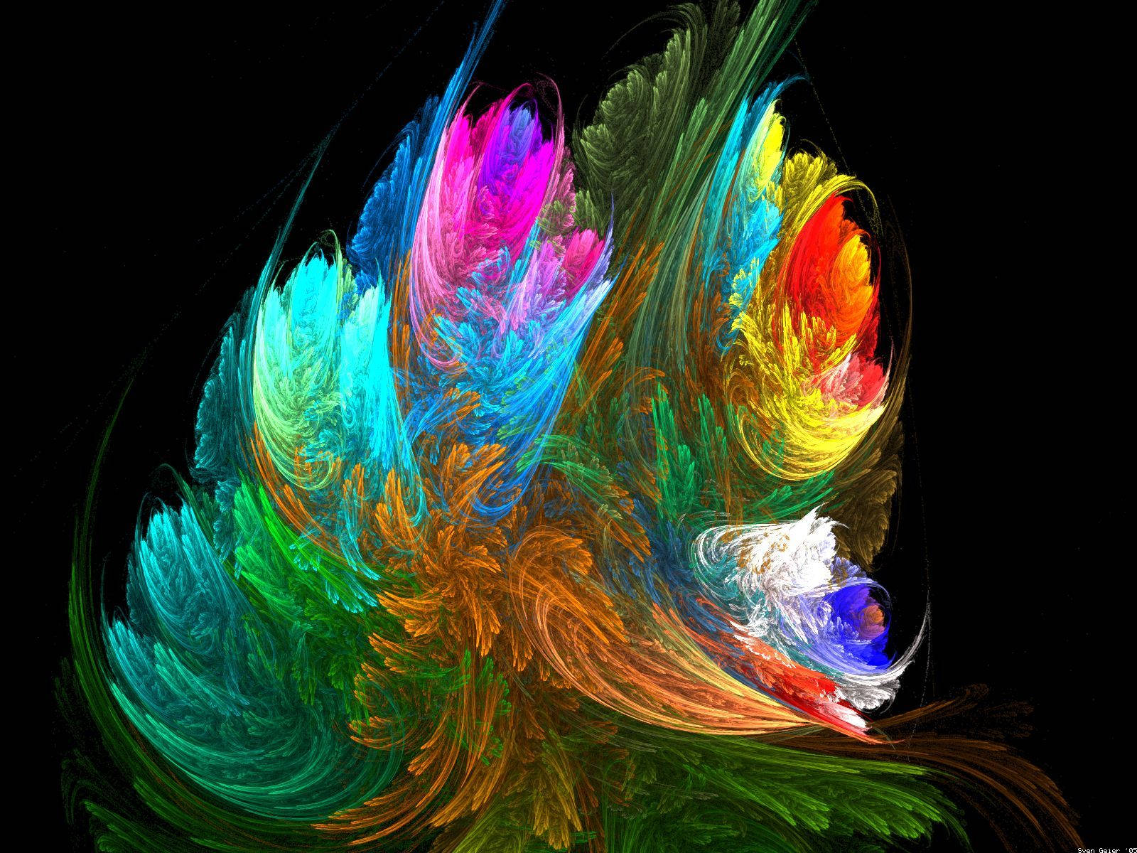 Hermosamezcla Abstracta De Colores En Alta Definición Fondo de pantalla