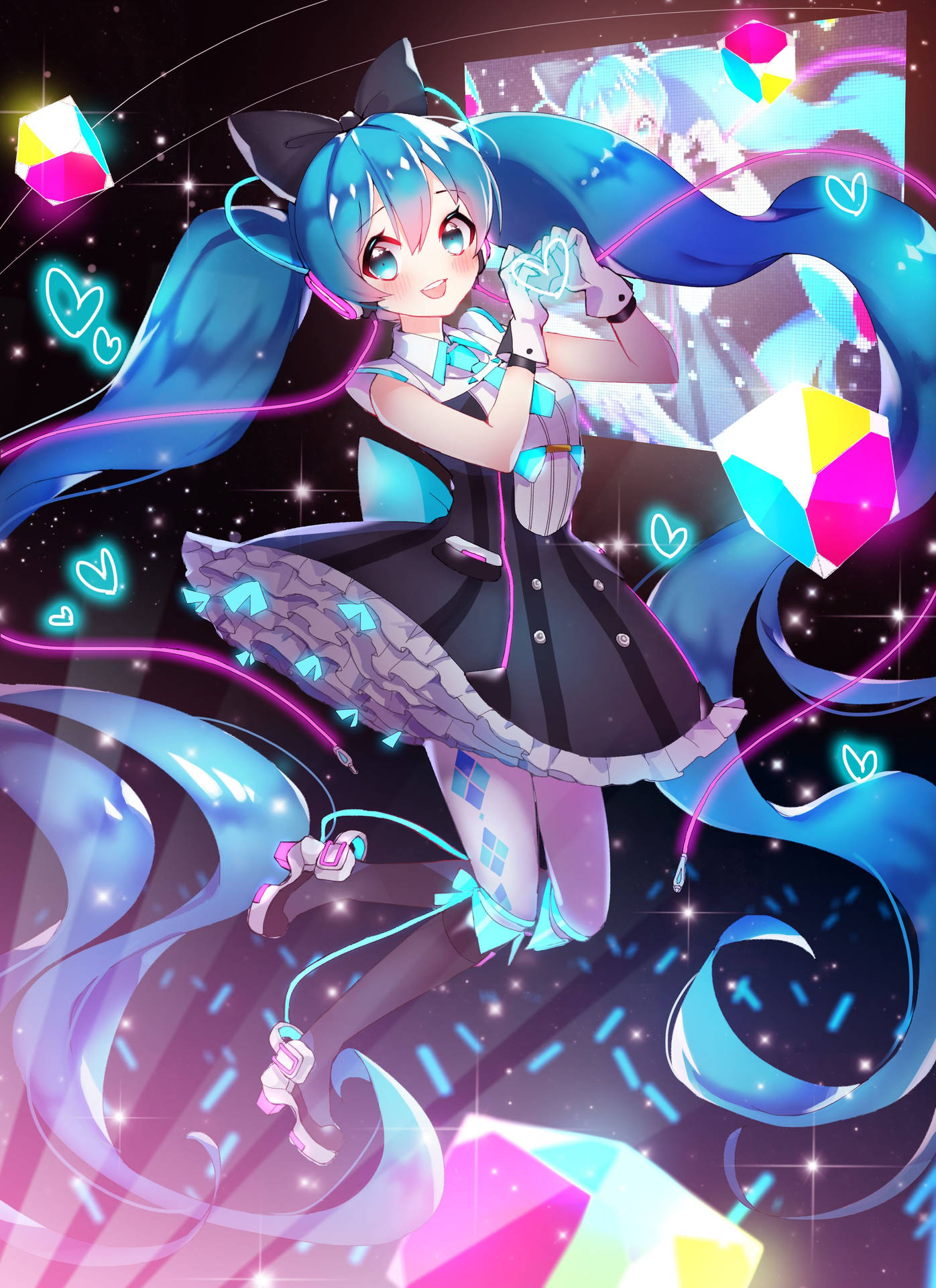 Hatsune Miku Captivating Fans With Her Beauty Wallpaper