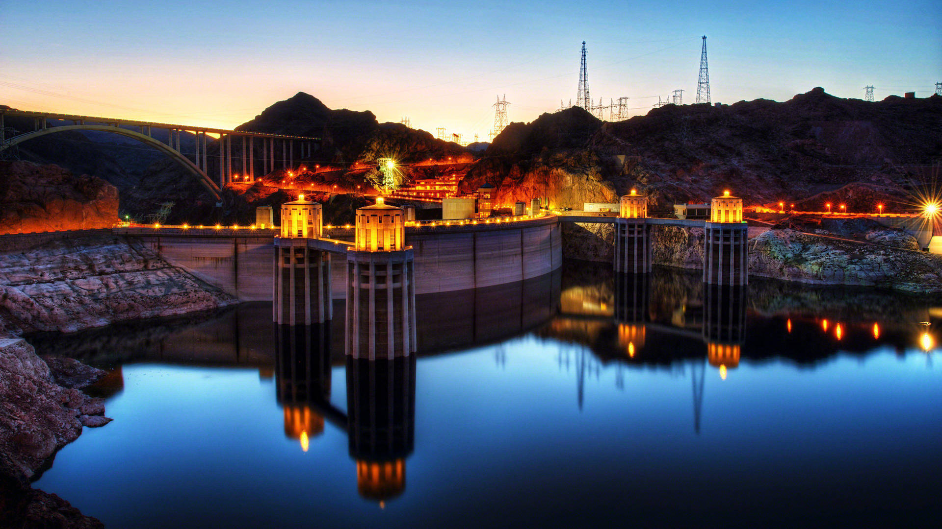 Beautiful Hoover Dam Reflection Wallpaper