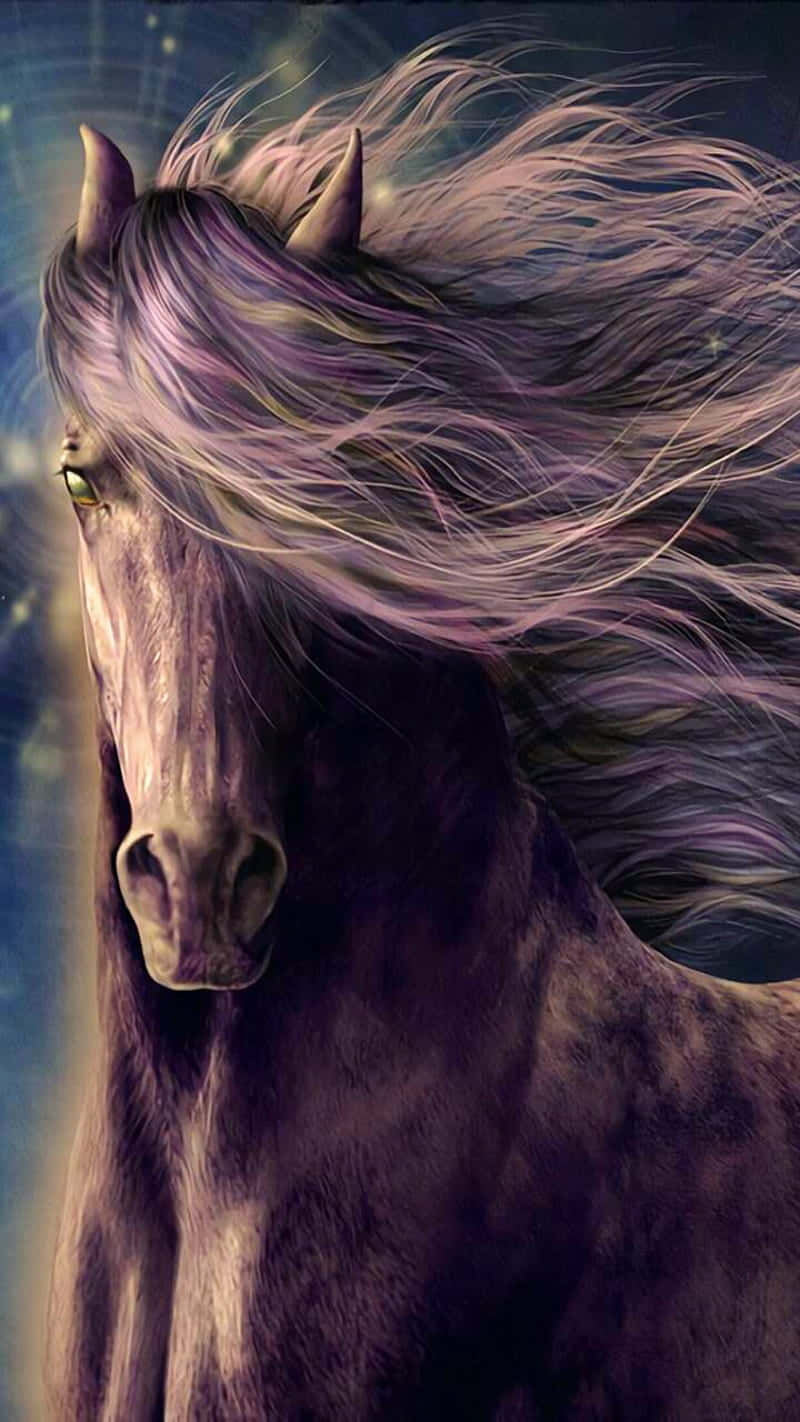 Erlebensie Die Majestätische Schönheit Dieses Pferdes Auf Ihrem Iphone. Wallpaper
