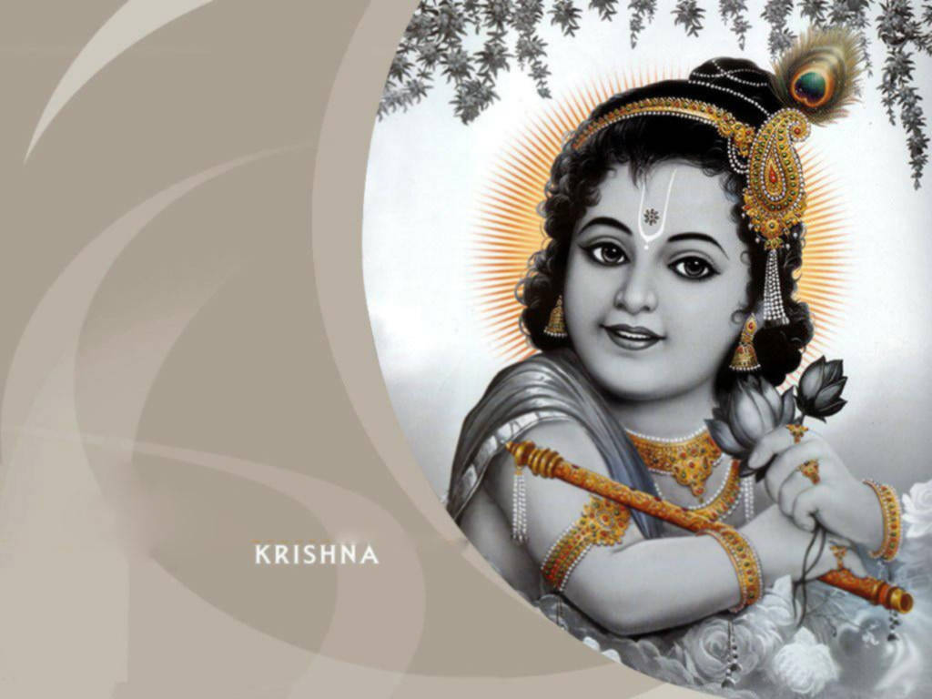 Smuk Krishna Govinda Janmashtami Skabelon. Wallpaper