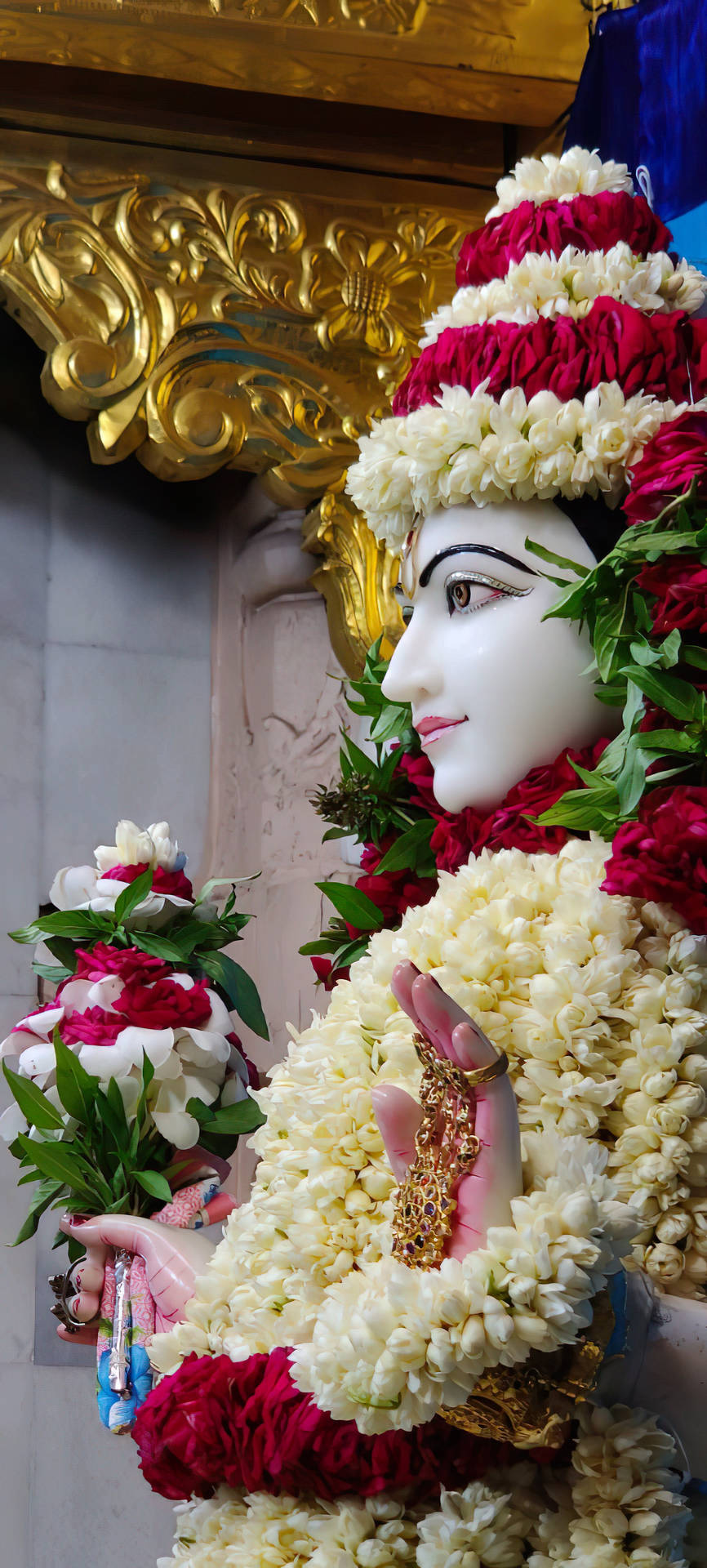 Hermosaestatua De Krishna Maharaj Fondo de pantalla