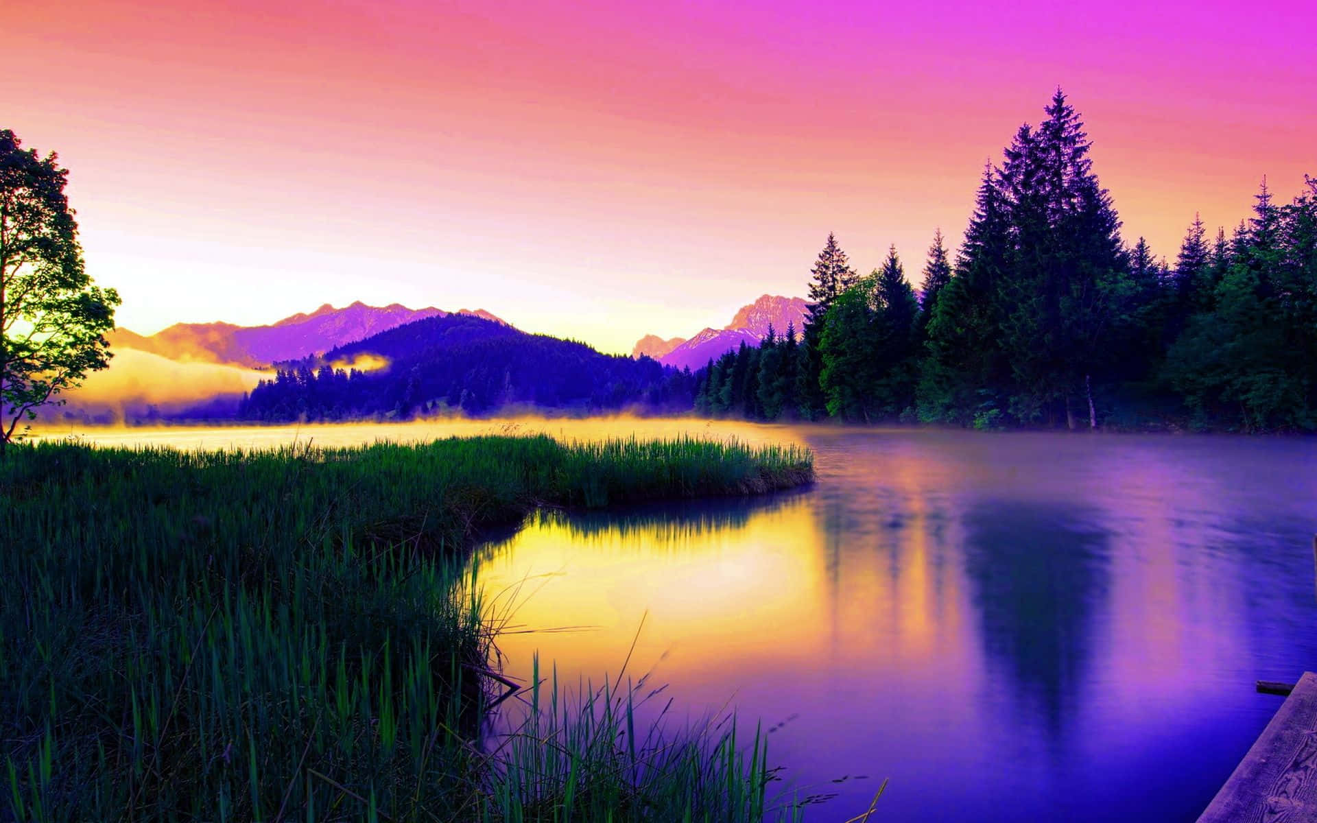 Refreshing waters glistening in the sun - Beautiful Lake Wallpaper