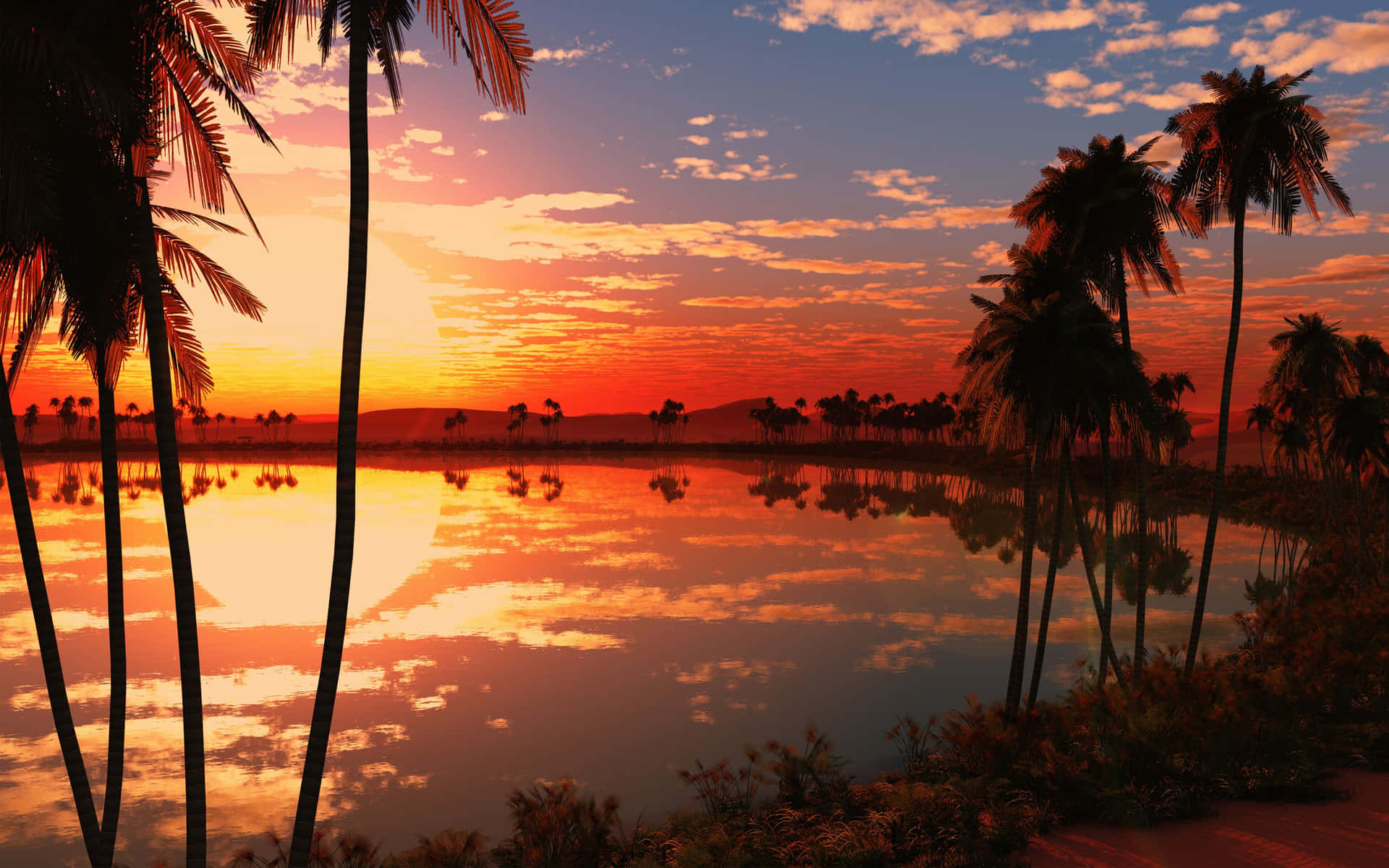 Paraísoen La Tierra - Admirando La Serena Belleza De Un Hermoso Lago. Fondo de pantalla