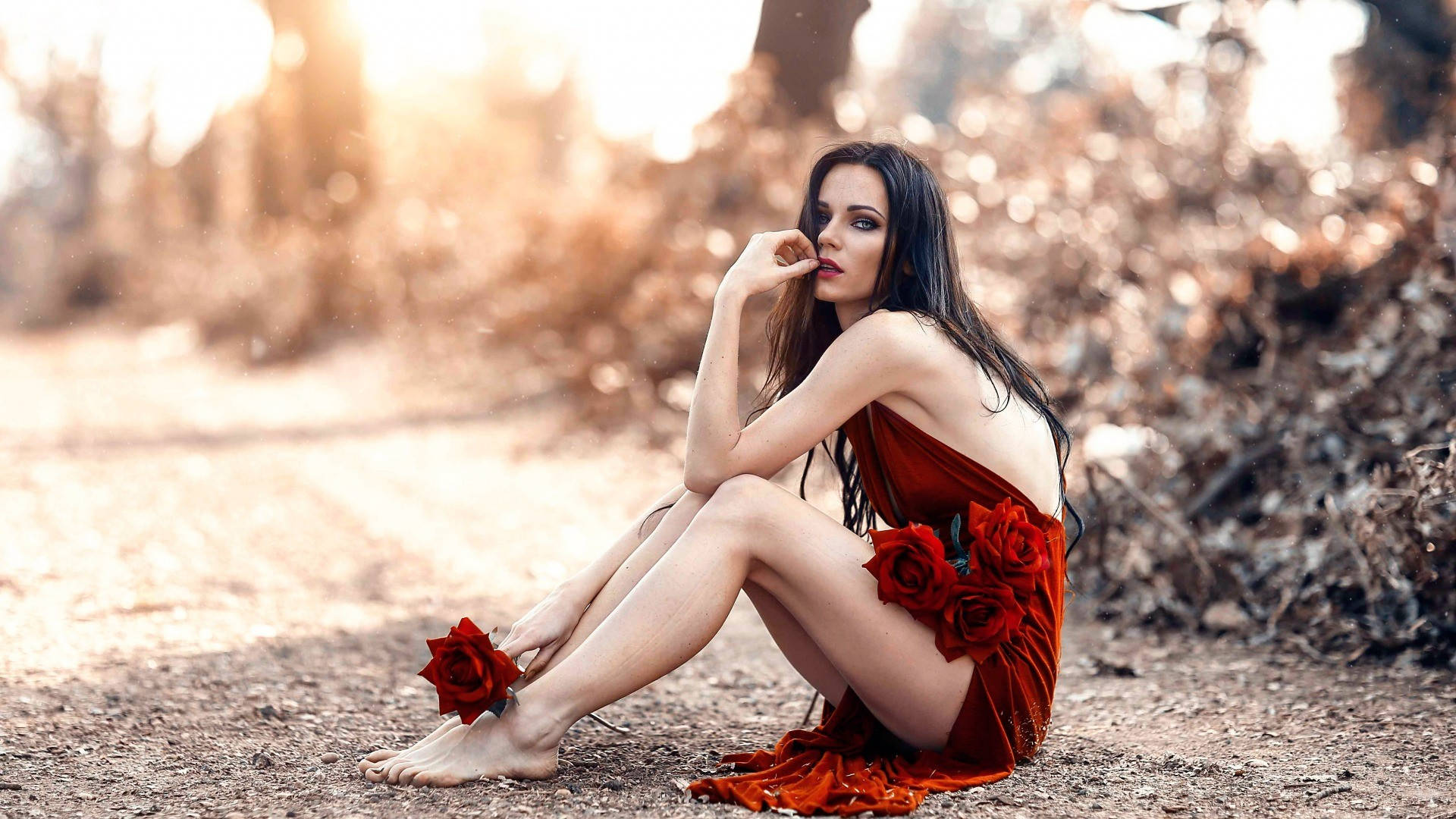 Beautiful Legs And Nature Fashion Photography Picture