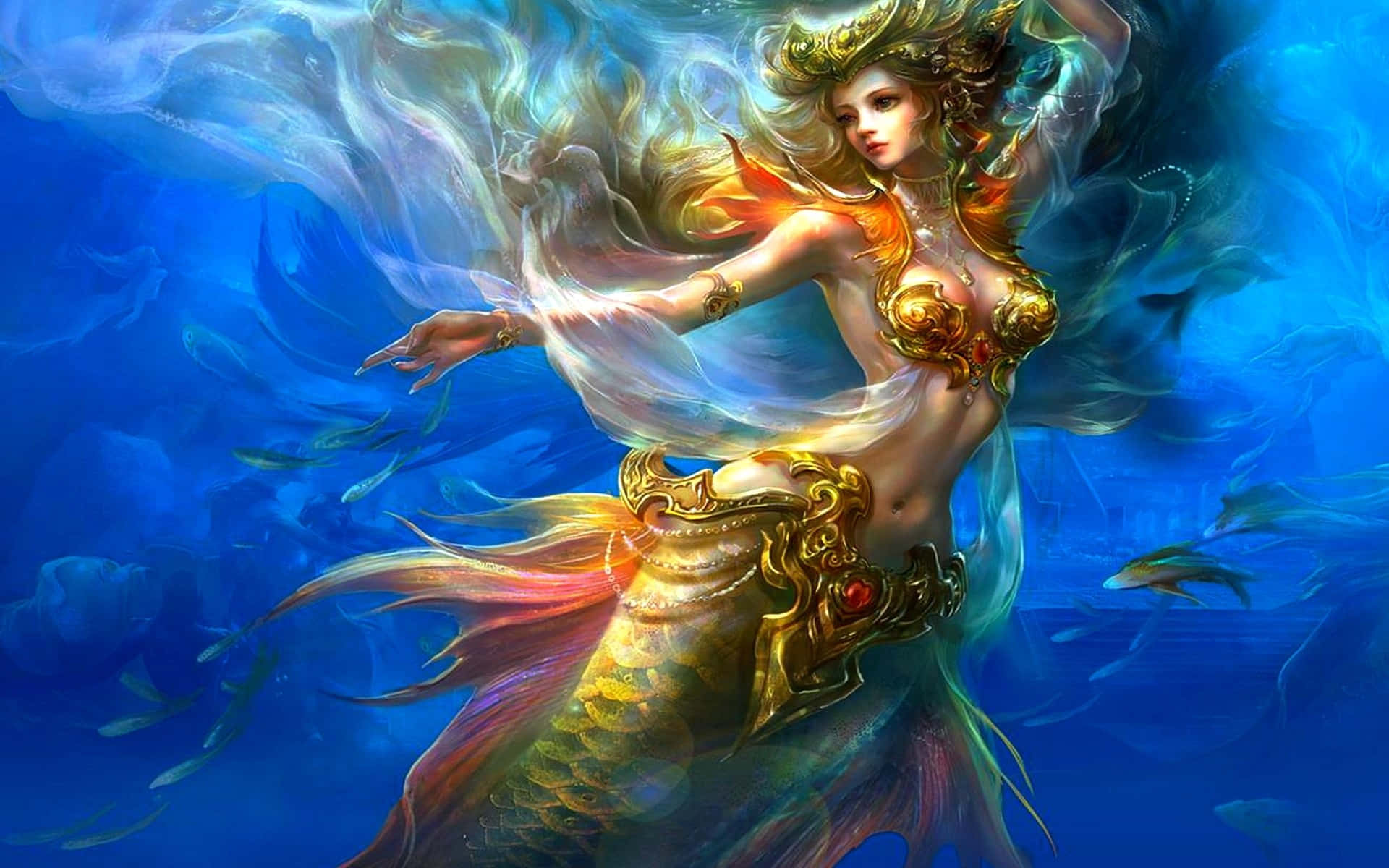 Beautiful Fantasy Mermaid Wallpaper