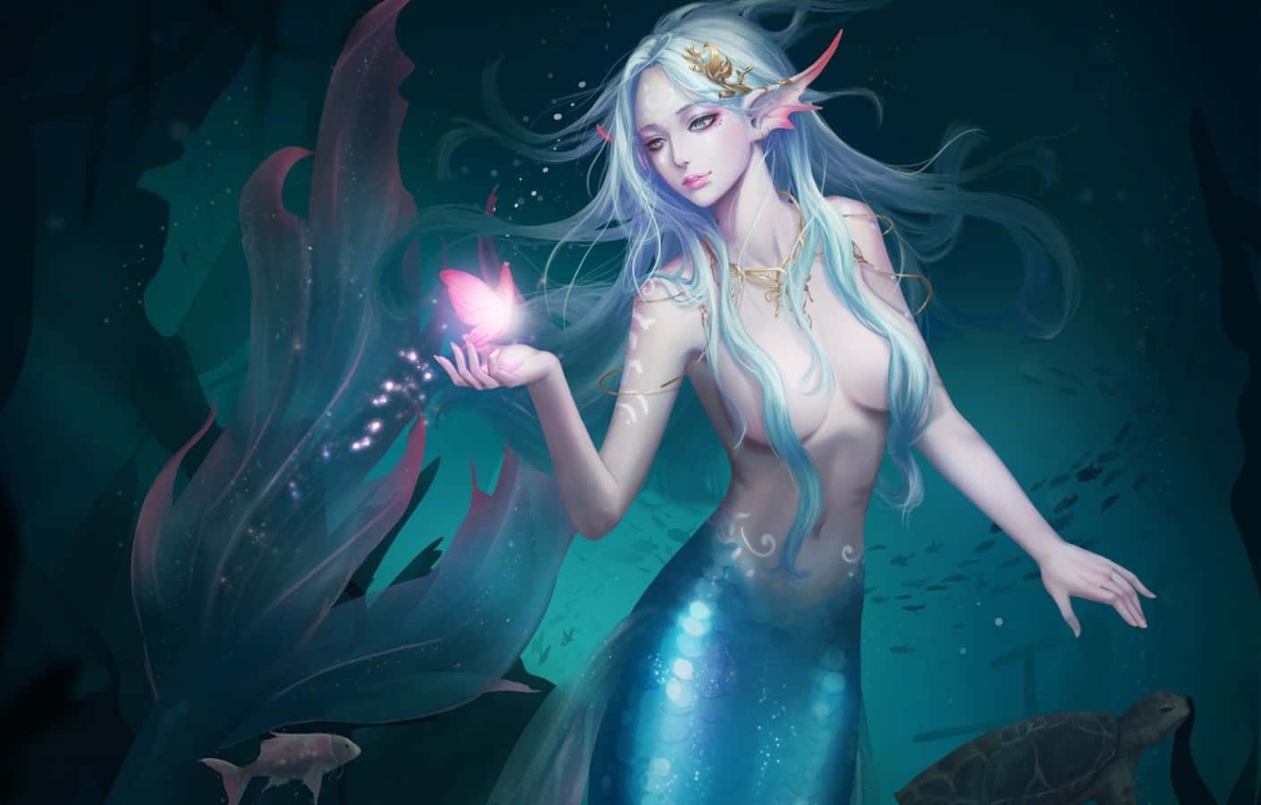 Download Beautiful Goddess Mermaid Wallpaper