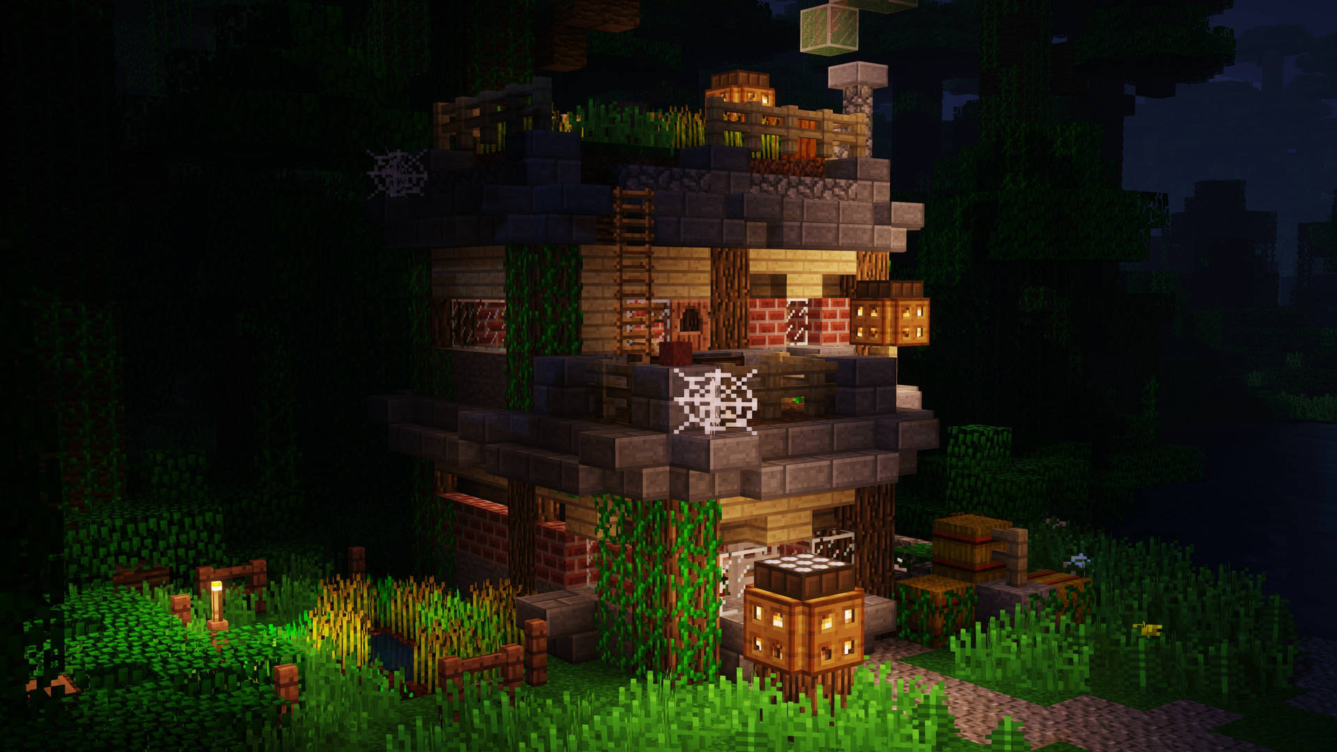Beautiful Minecraft Stone Warehouse Picture