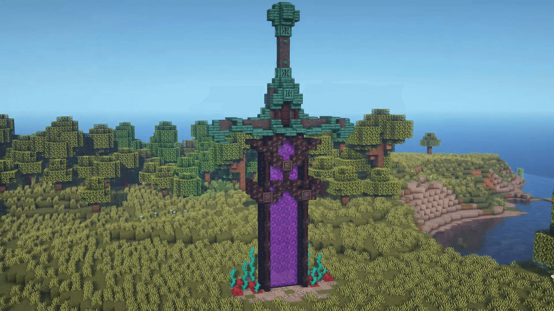 Beautiful Minecraft Sword Building Picture