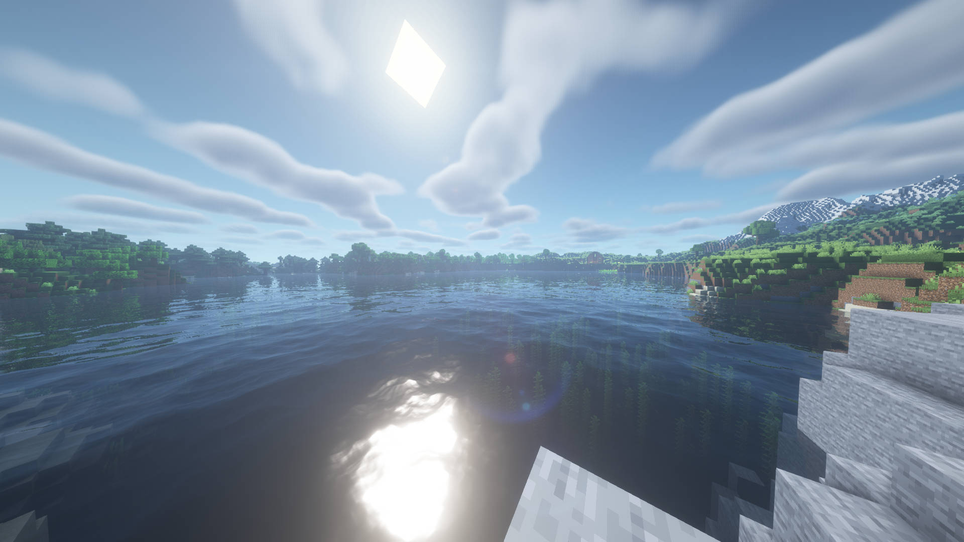 Beautiful Minecraft Vast Lake Background