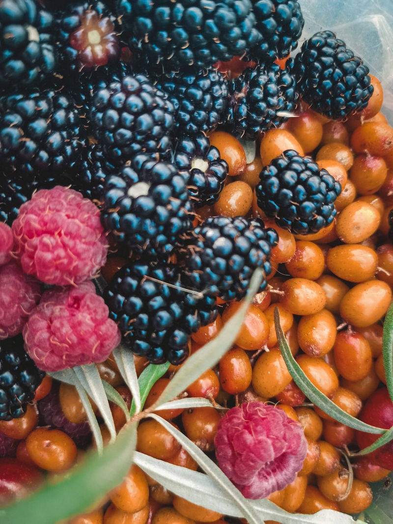 Beautiful Mixed Berries Boysenberry Wallpaper