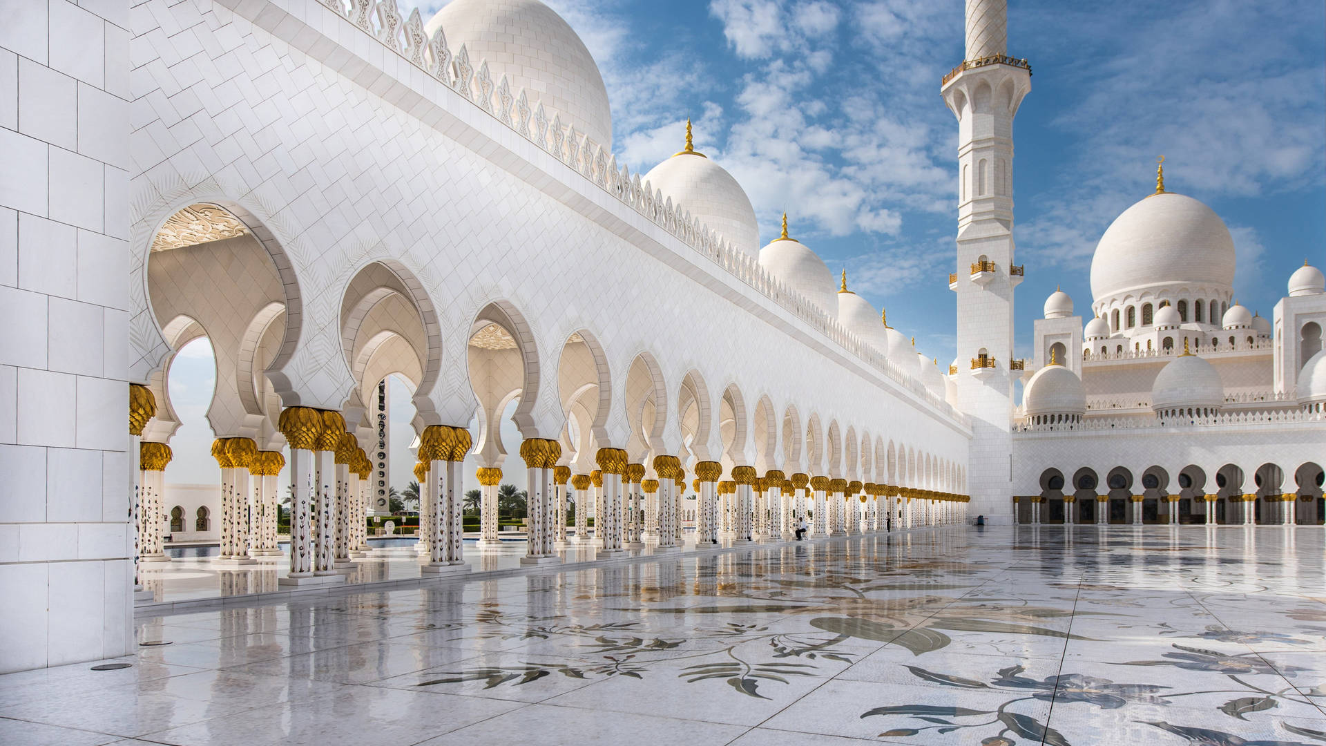 Hermosasarcadas Circulares De Mezquita. Fondo de pantalla
