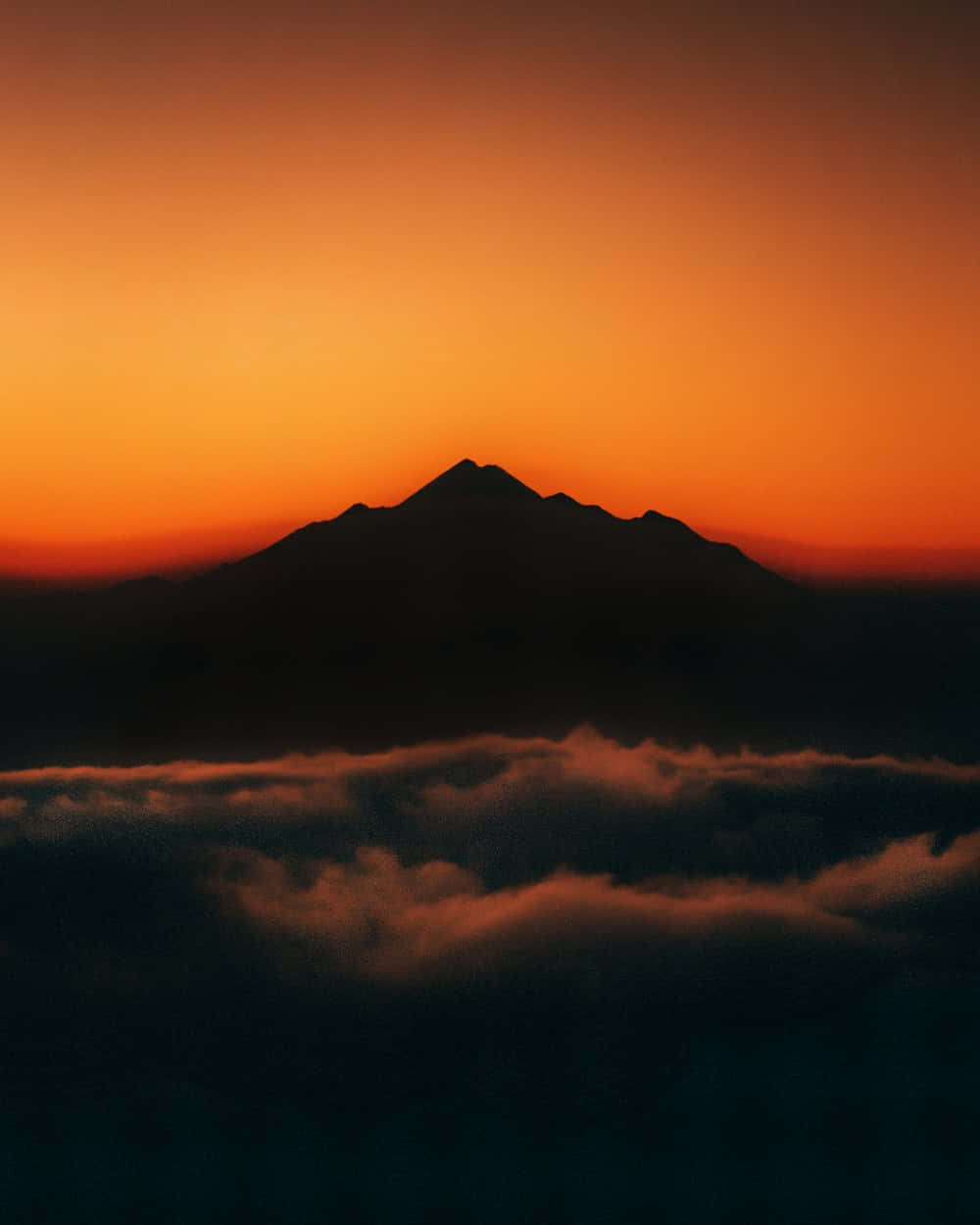 Beautiful Mountain Sunset Silhouette Picture