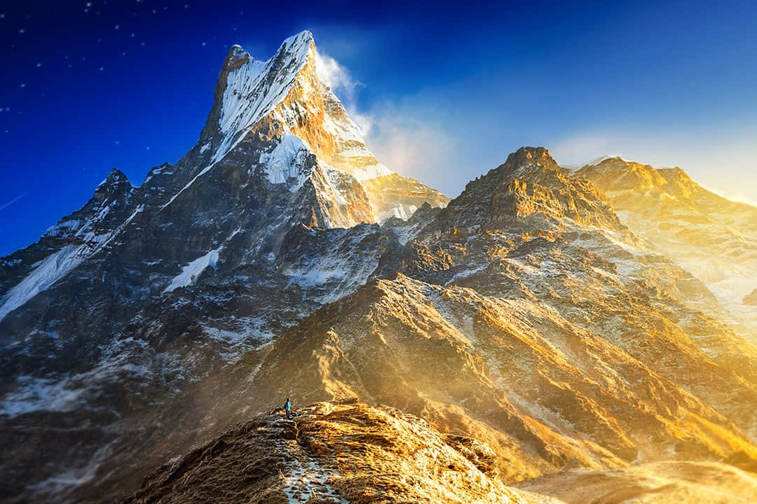 Vackerbild Av Mardi Himal-bergen.