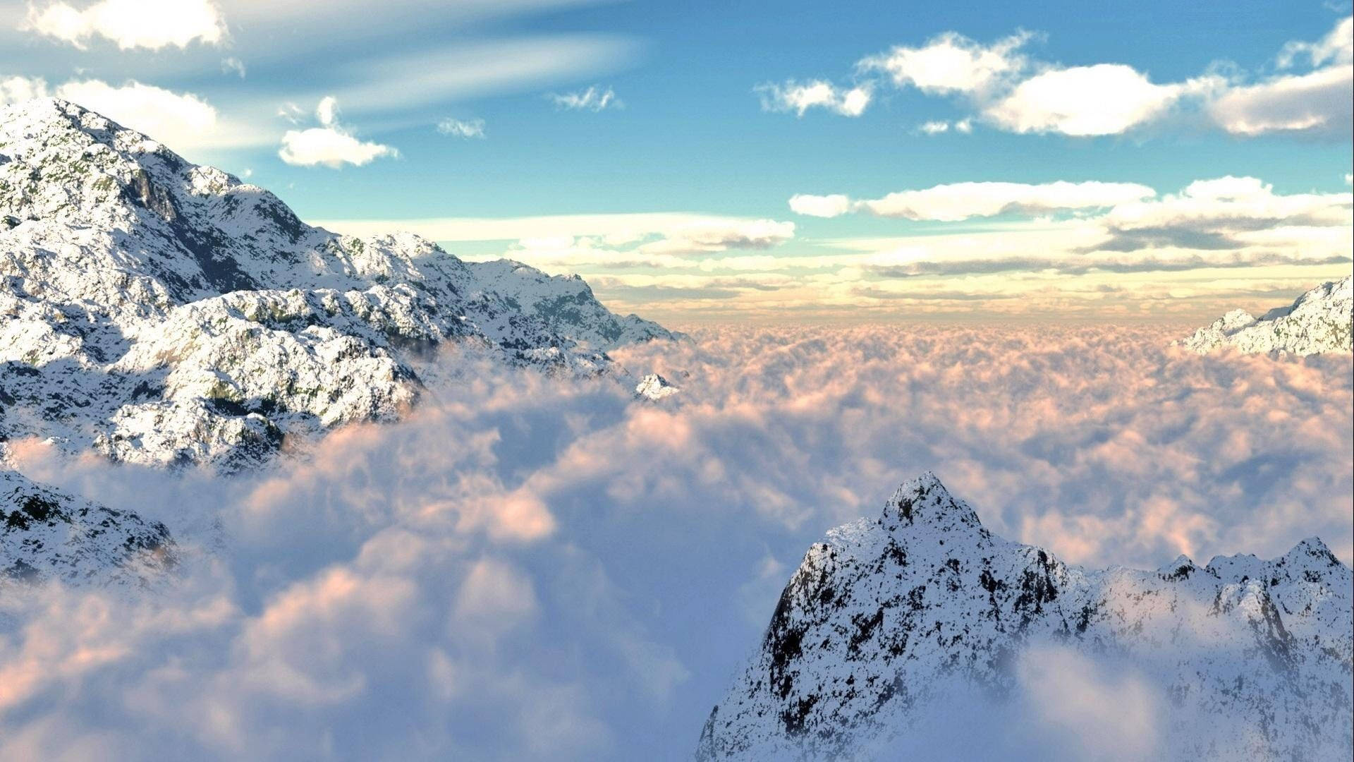 Take a break and admire the beautiful mountain view Wallpaper