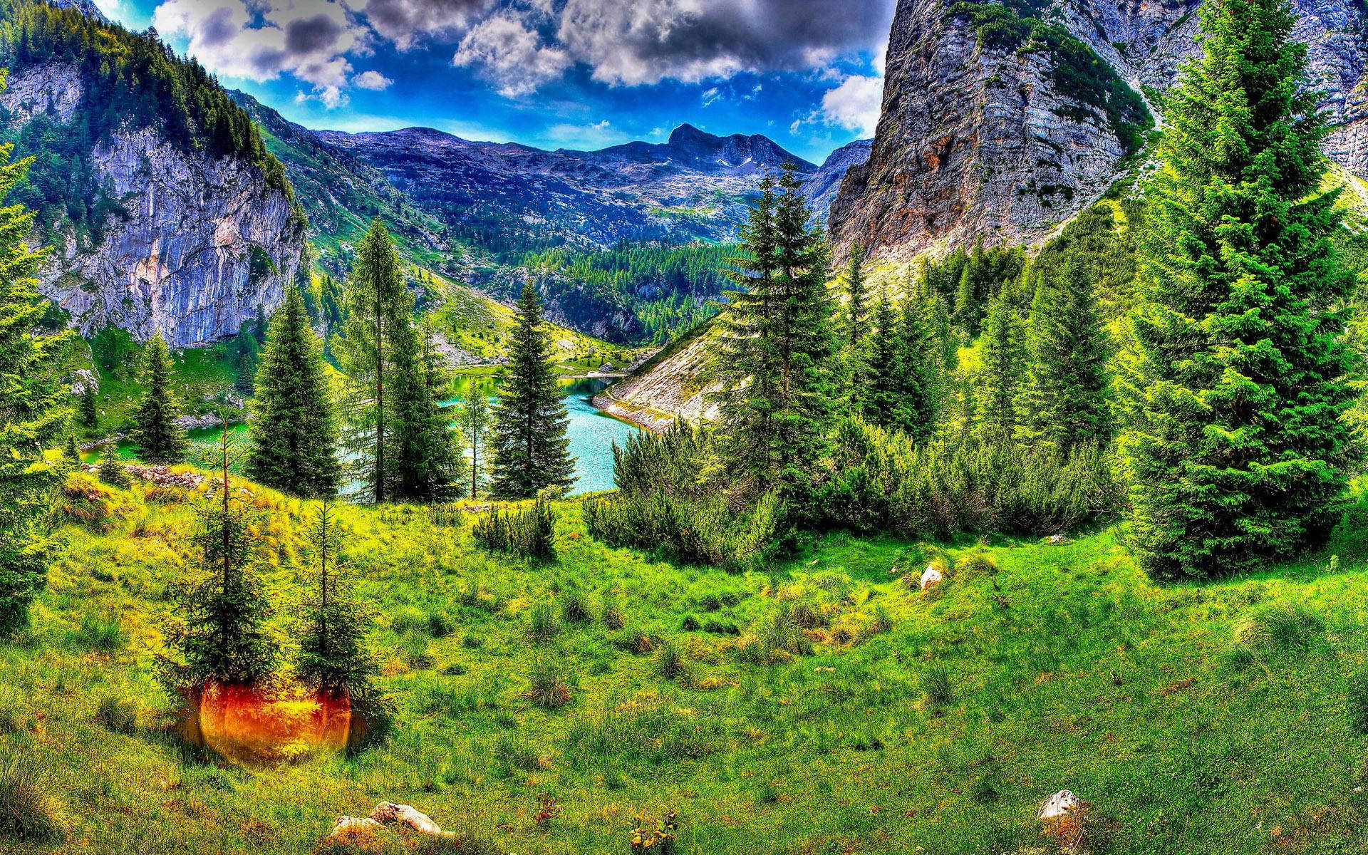 Beautiful Mountain Green Grass View Ultra Hd Desktop Wallpaper