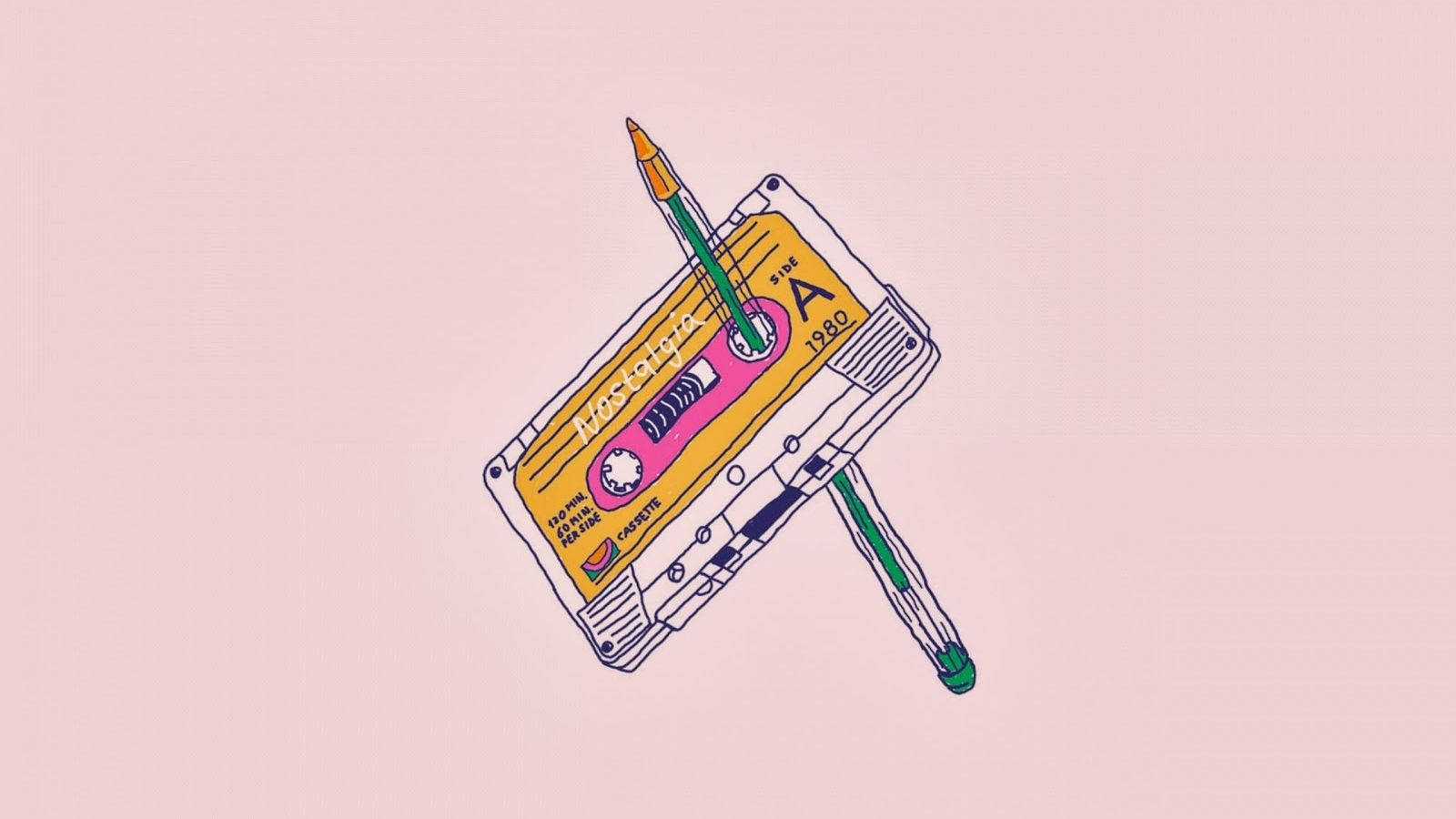 Beautiful Music Cassette Tape And Pen Wallpaper