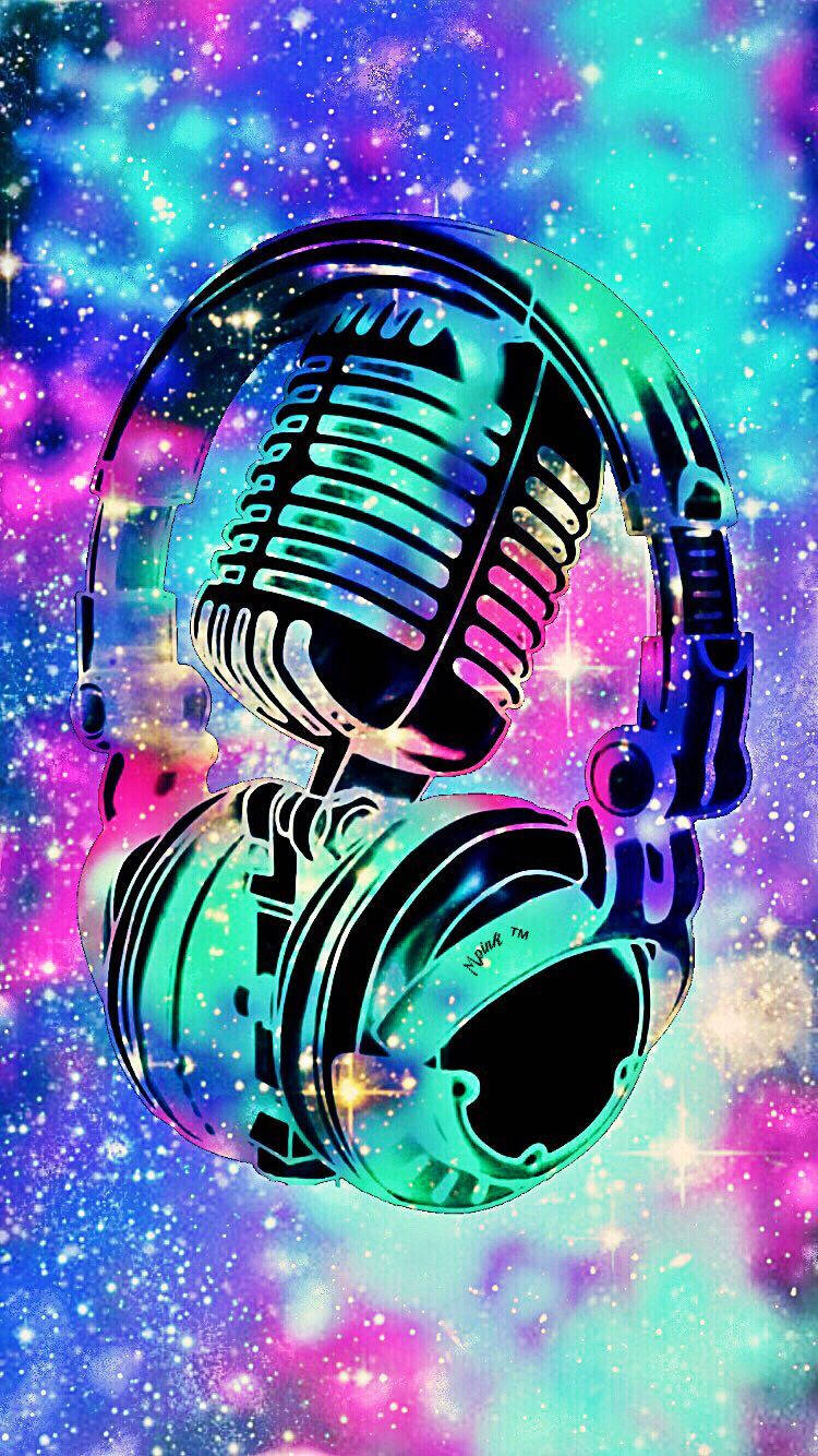 Beautiful Music Microphone And Headset Wallpaper