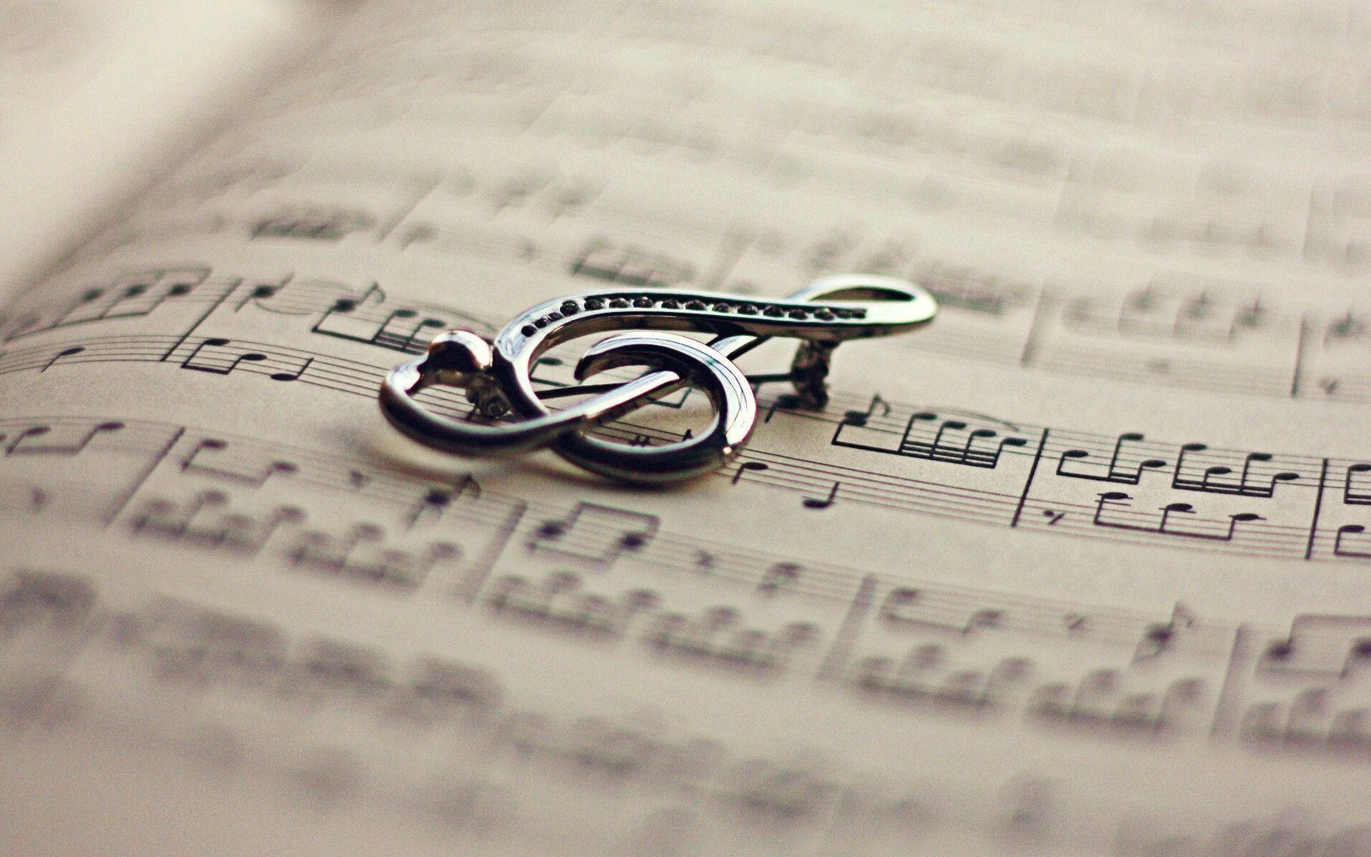 Smuk musikai musikalsk note pendant tapet Wallpaper