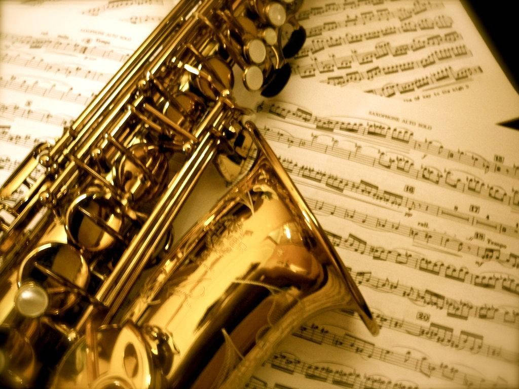 Vackermusik Saxofon. Wallpaper
