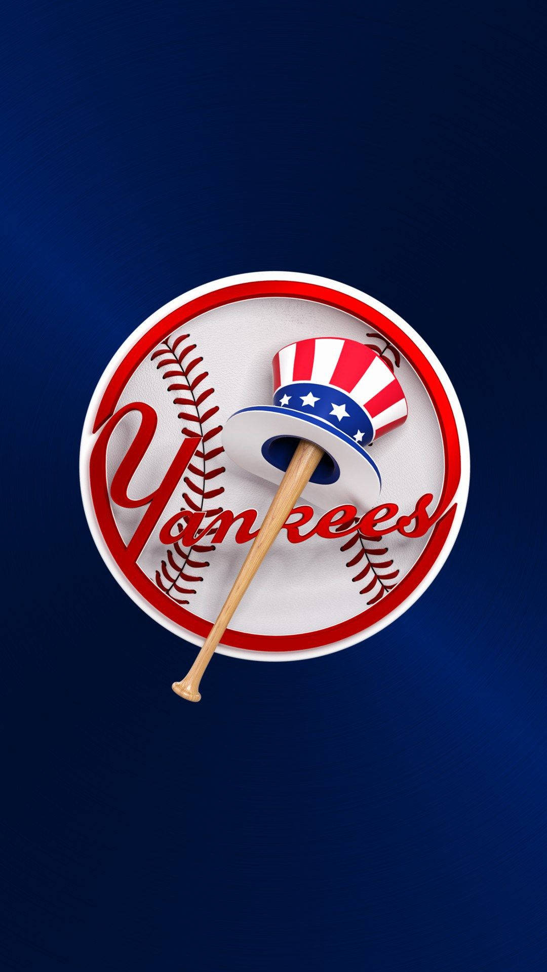 New York Yankees 3D Blue Hat Logo Wallpaper
