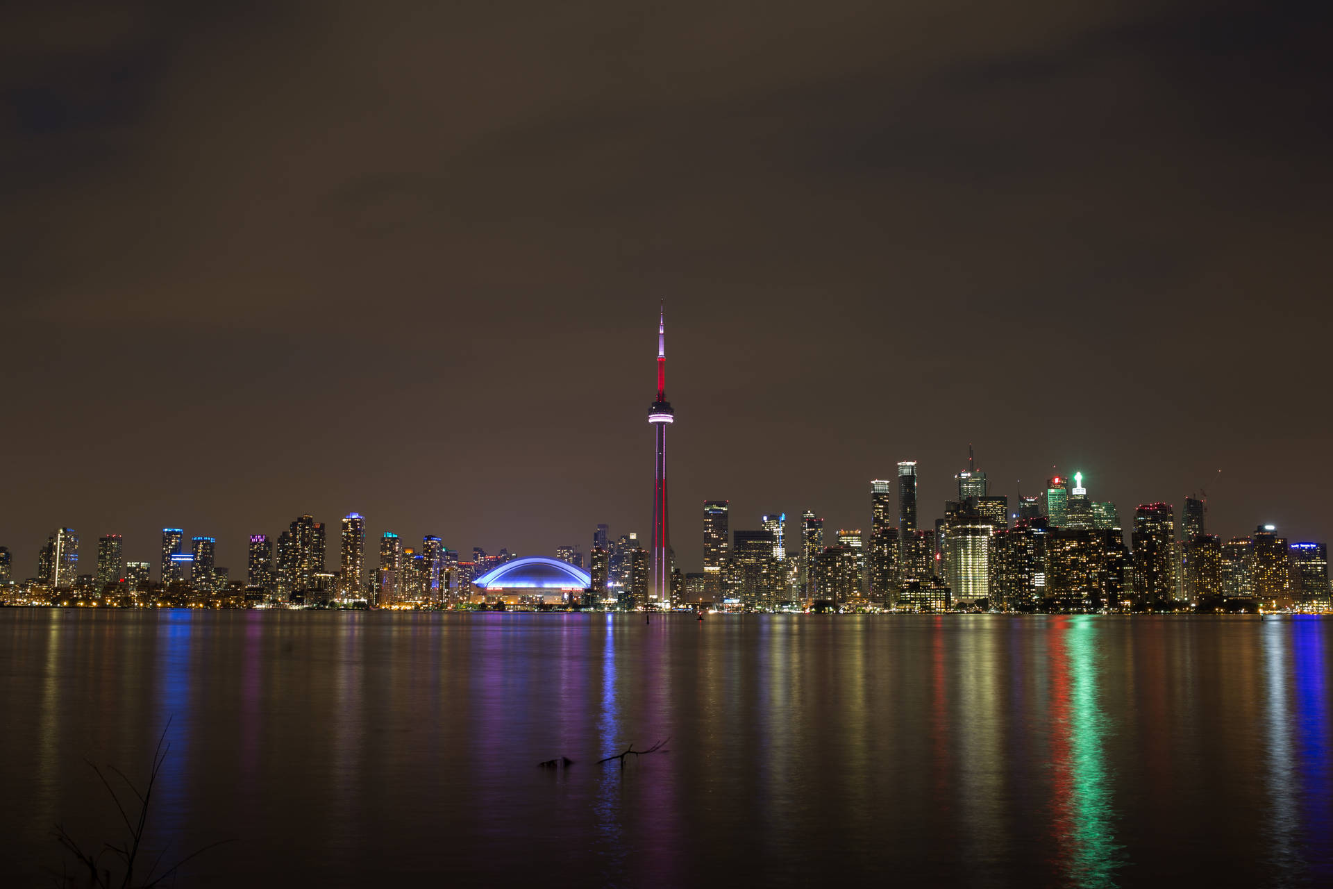 Beautiful Night Of Toronto Skyline Wallpaper
