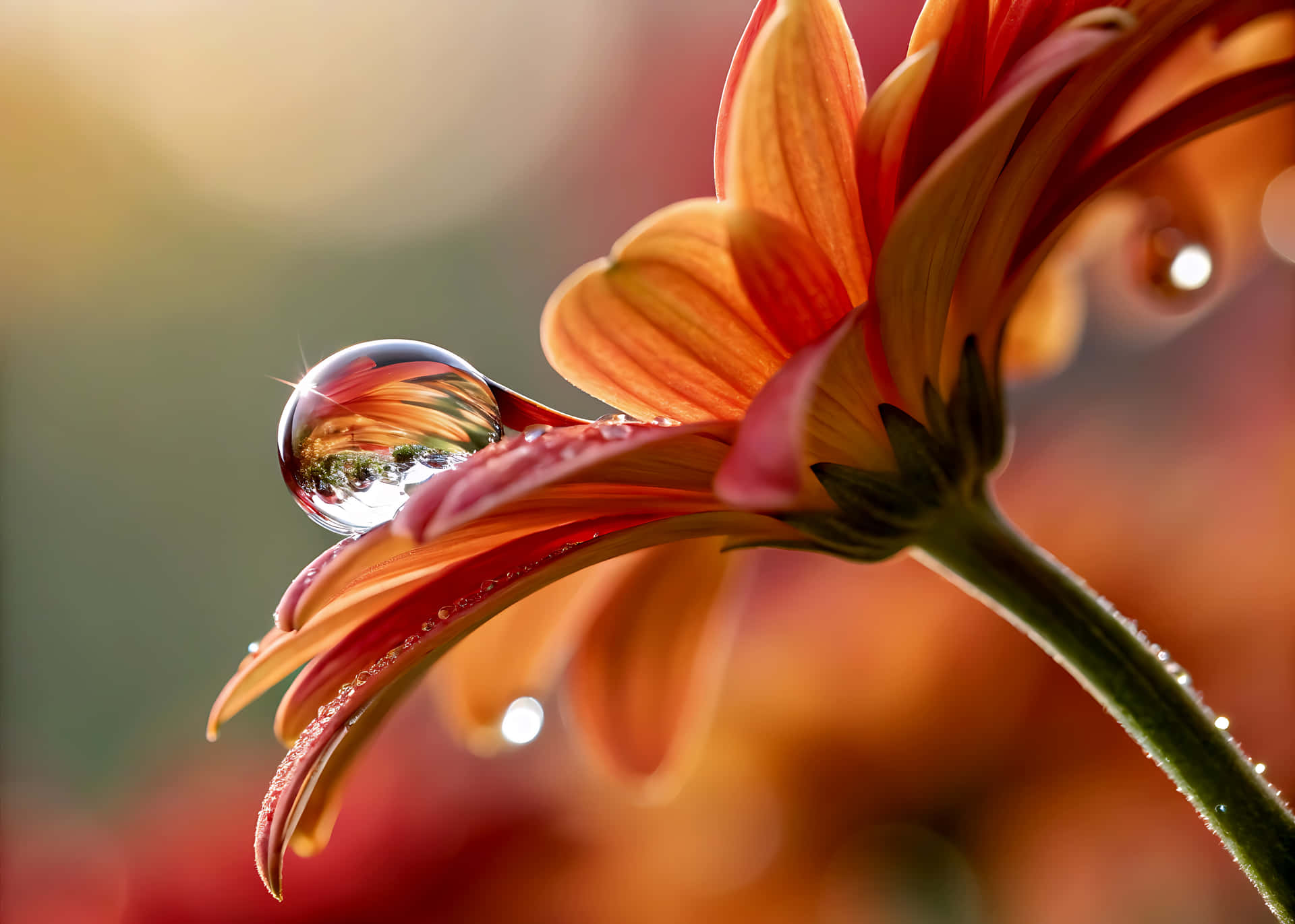 Beautiful Orange Lily Blossom Closeup Shows Vibrant Floral Beauty In The Summer Garden Wallpaper