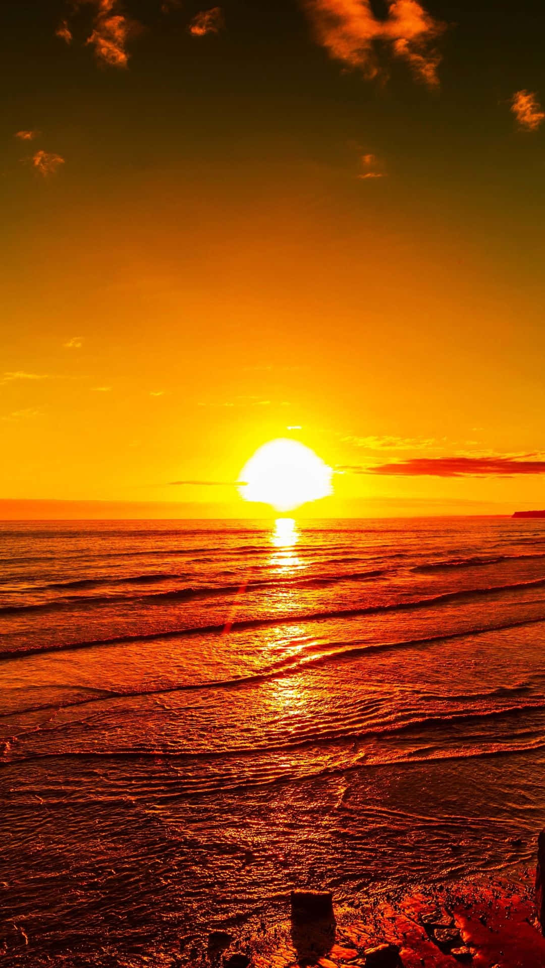 Beautiful Orange Sun Rise Wallpaper