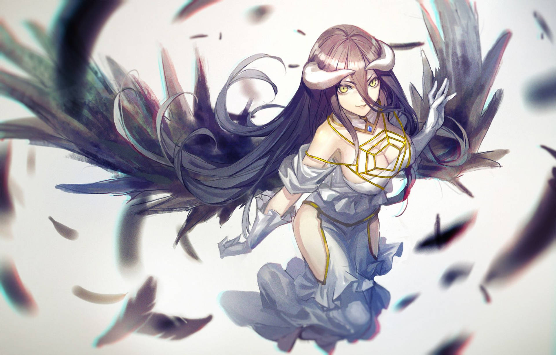 Albedo, the powerful leader of the Great Tomb of Nazarick Wallpaper