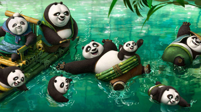 Vackerpanda Kung Fu Panda Familj Wallpaper