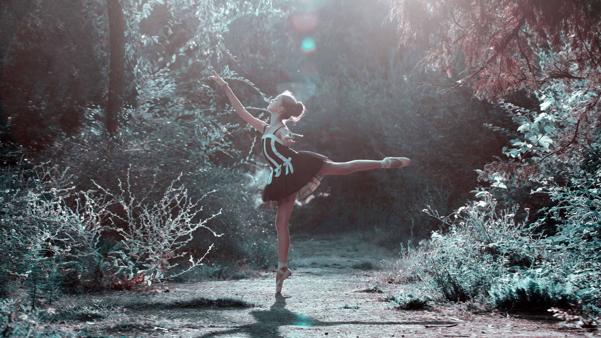 Hermosabailarina De Ballet Profesional Inspiradora. Fondo de pantalla