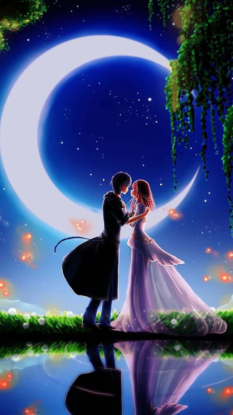 "A romantic moment of love and beauty" Wallpaper