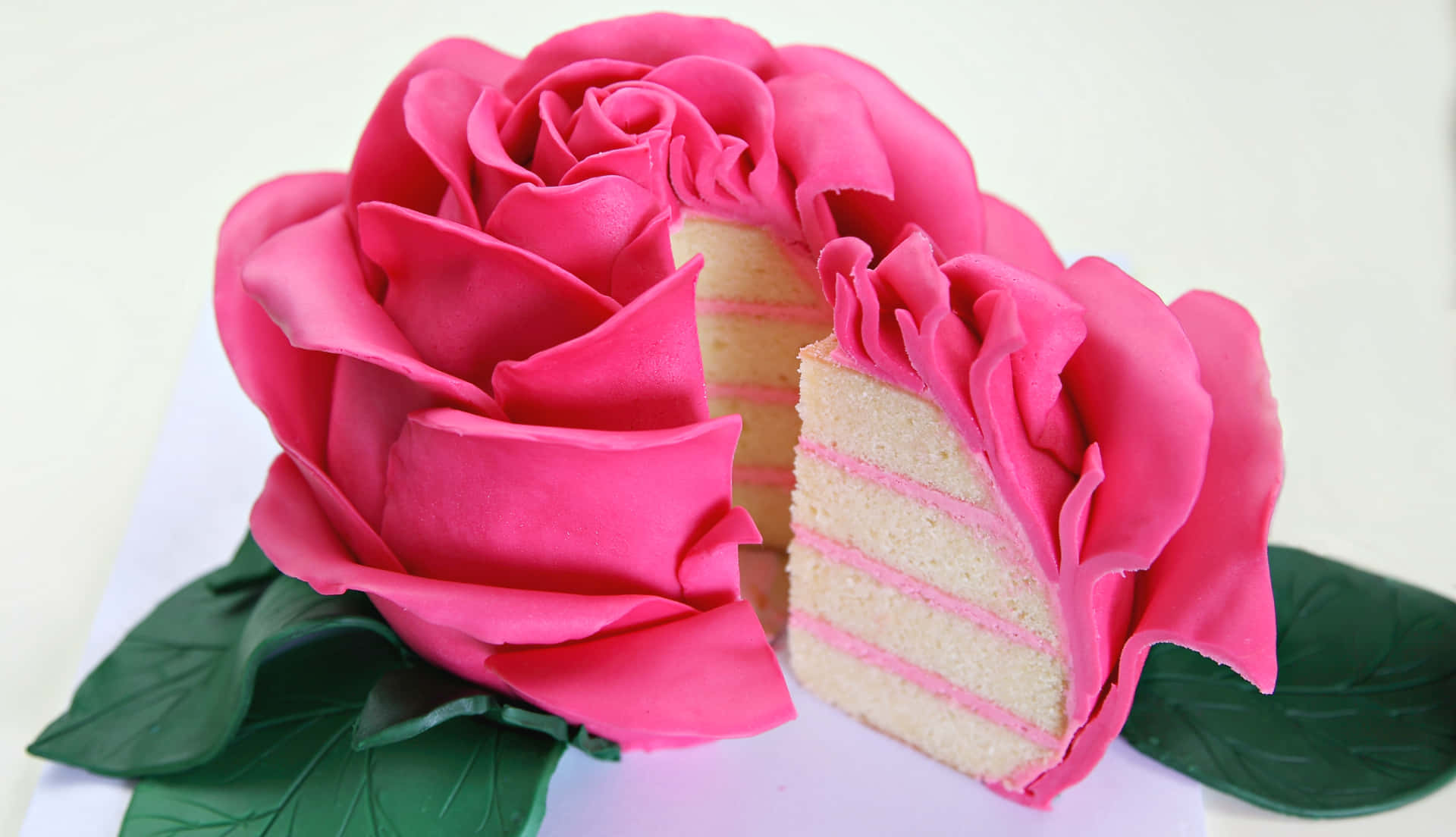 Beautiful Roses Pink Flower Cake Photography Picture