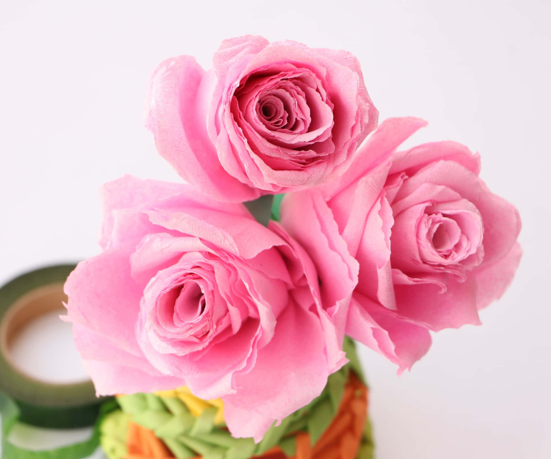 Beautiful Roses Three Pink Flowers Photography Picture
