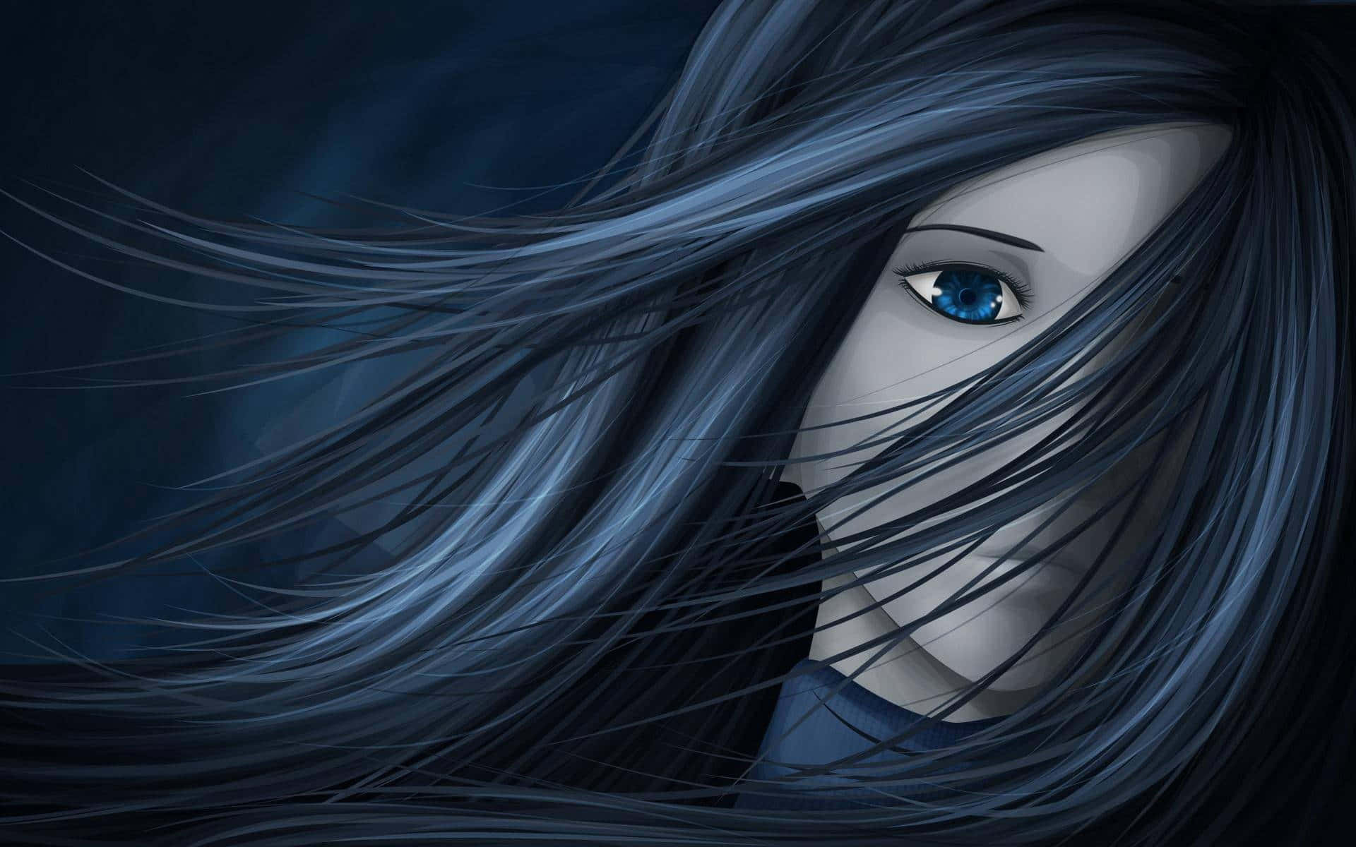 Et anime tegning af en piges sorg og skønhed Wallpaper