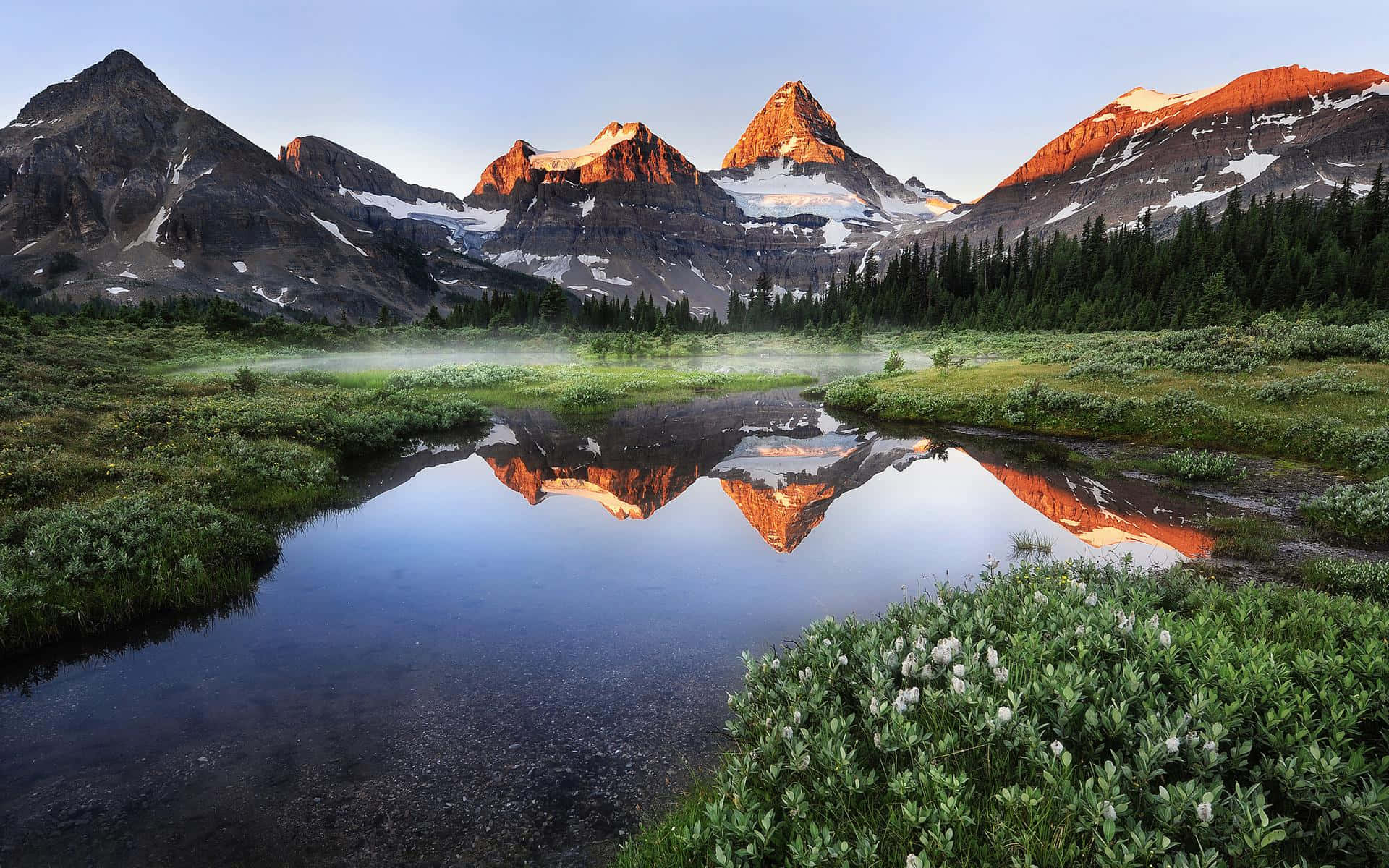 Beautiful Scenery Desktop Mount Assiniboine Wallpaper