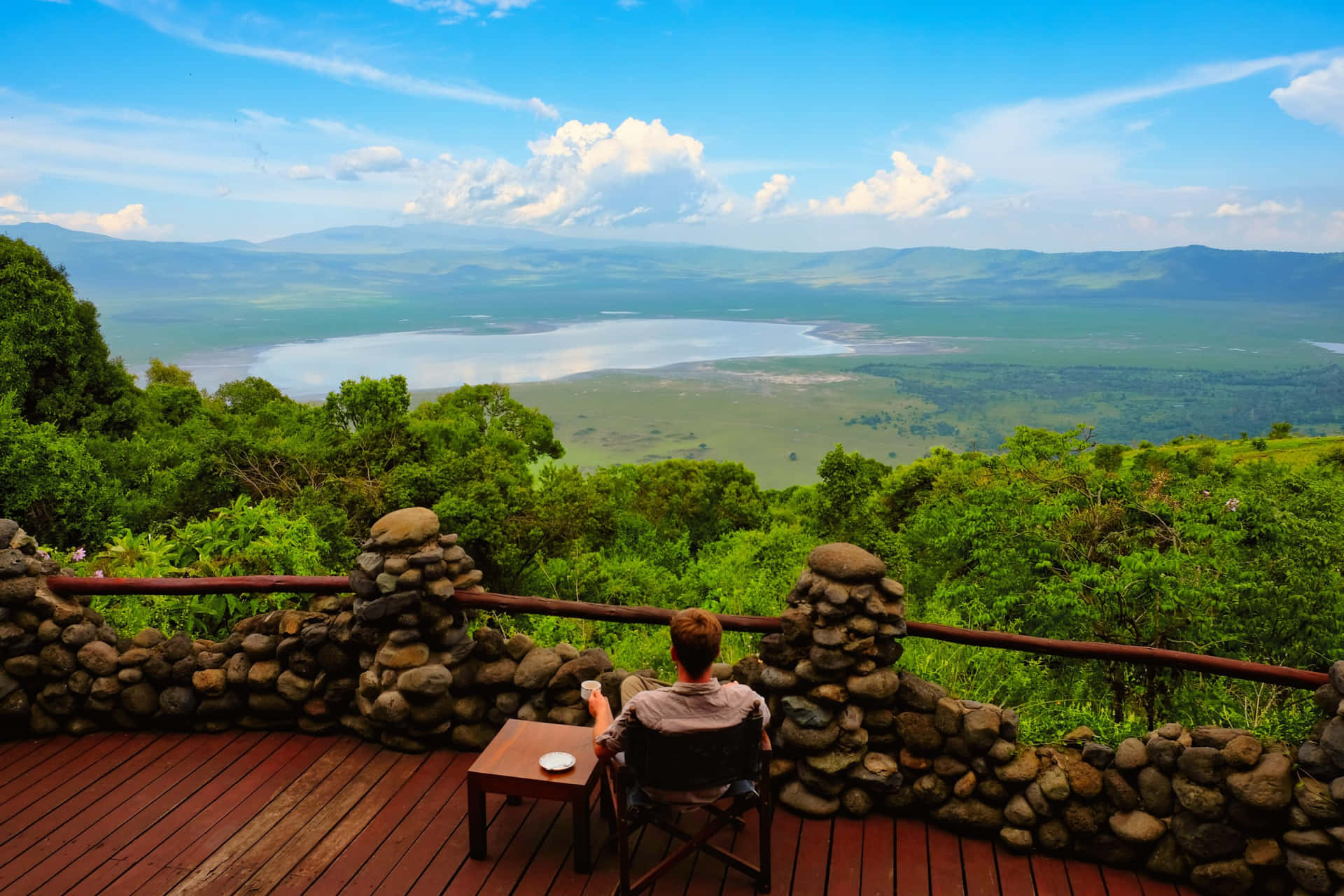 Wunderschönelandschaft Des Ngorongoro-kraters In Tansania Wallpaper