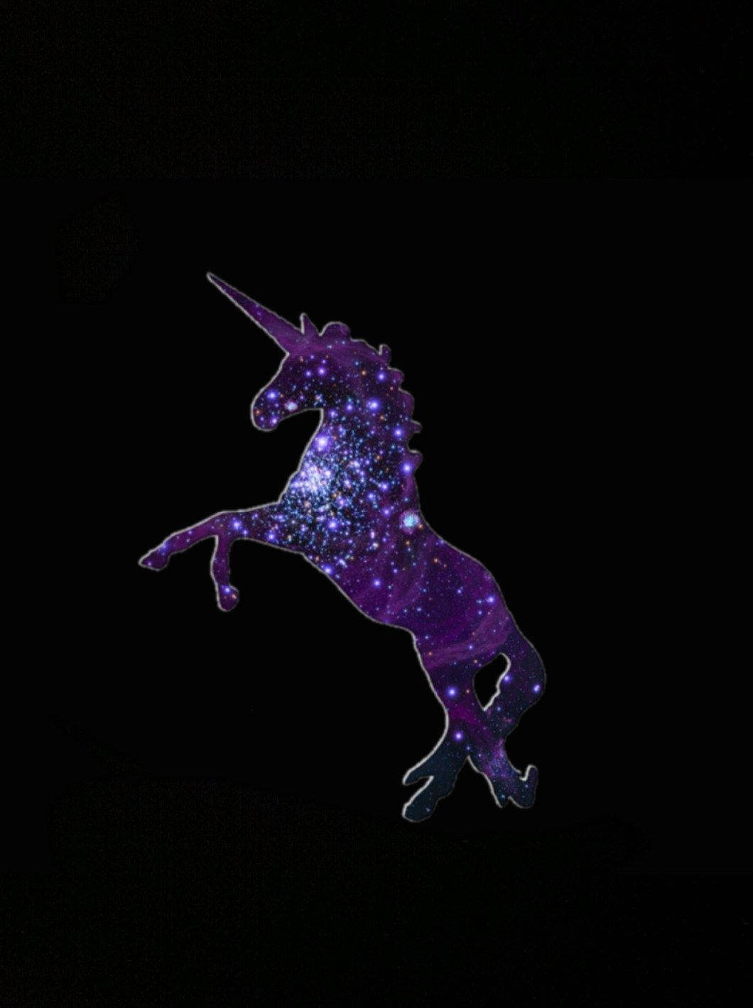 Beautiful Silhouette Illustration Galaxy Unicorn Background