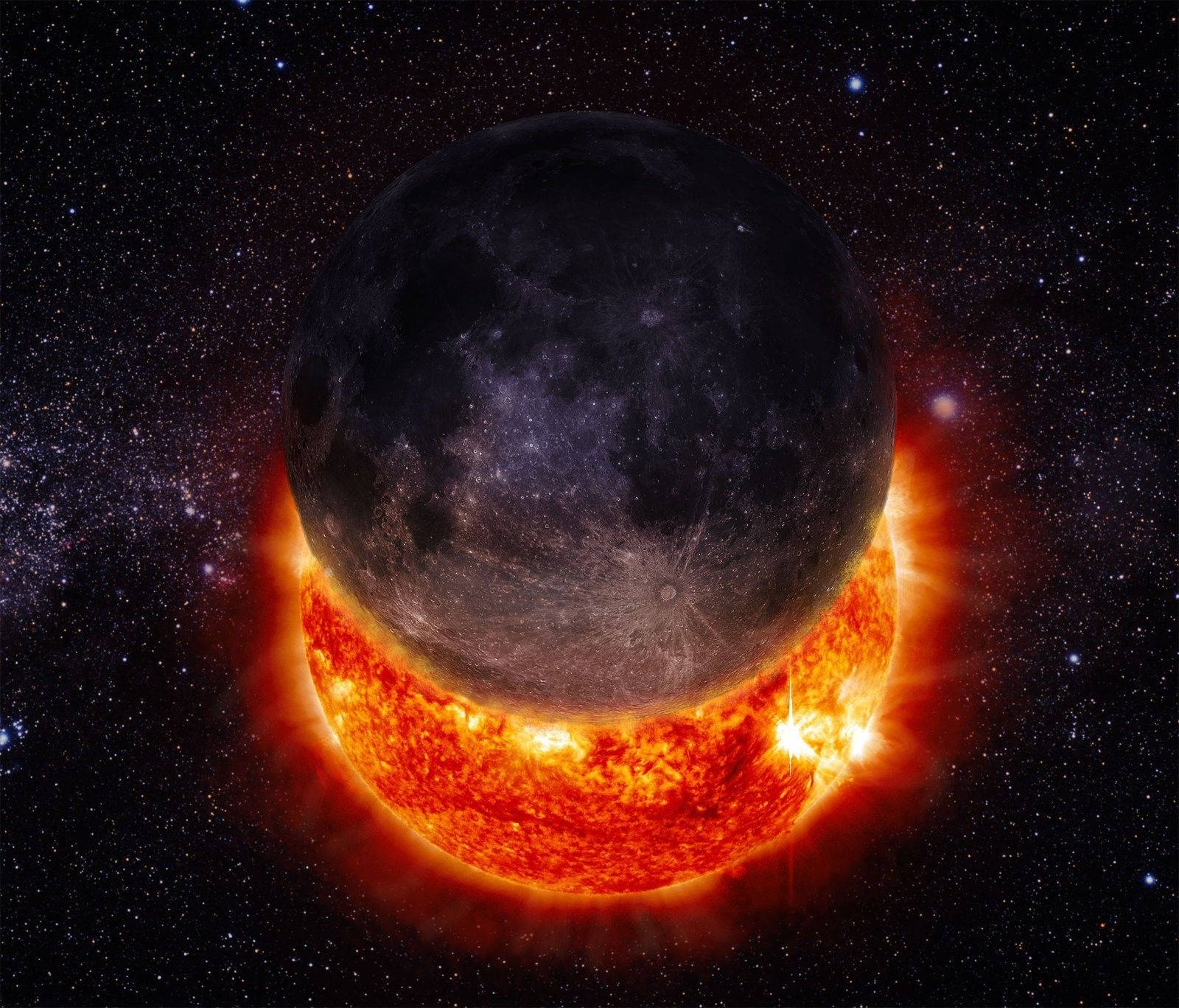 Beautiful Space Solar Eclipse Wallpaper
