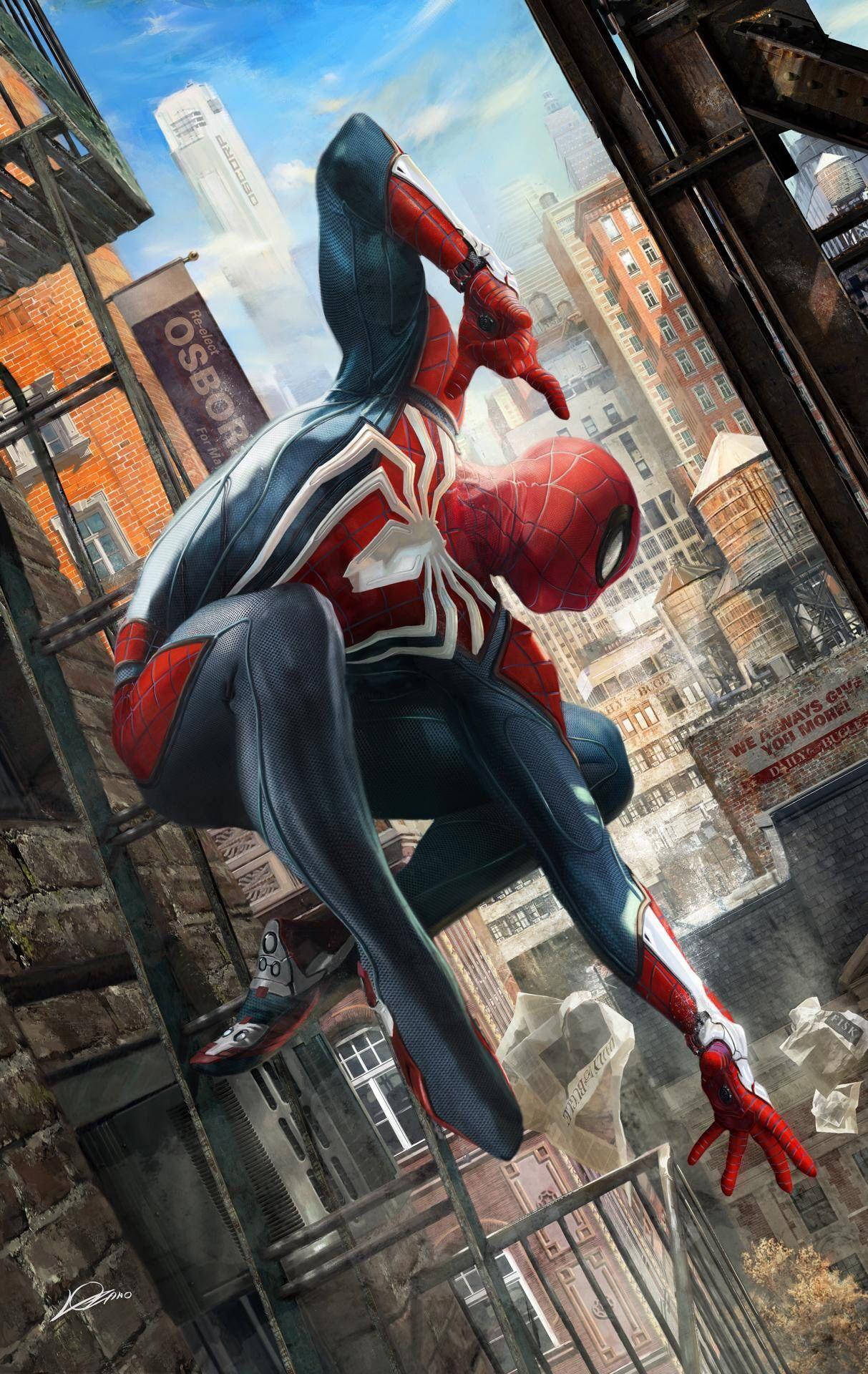 Beautiful Spider Man Ps4 Portrait Wallpaper