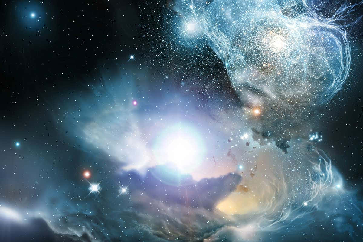 A Stunning Star Shining in the Night Sky Wallpaper