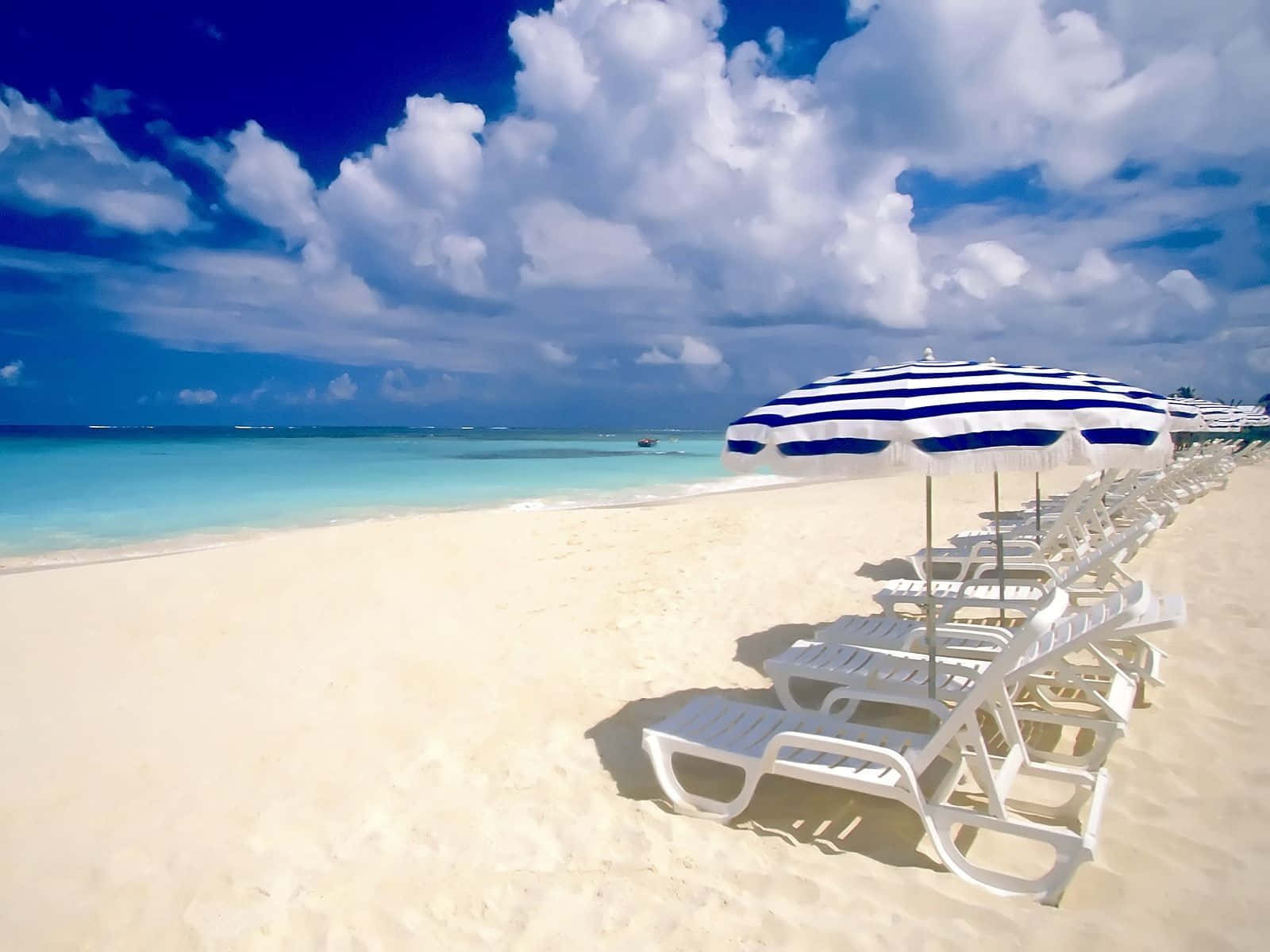 Beautiful Summer Beach Chairs Wallpaper