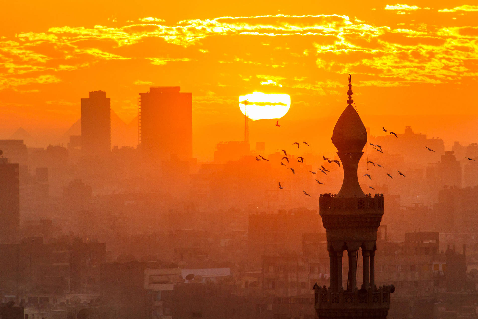 Beautiful Sunset In Cairo Wallpaper
